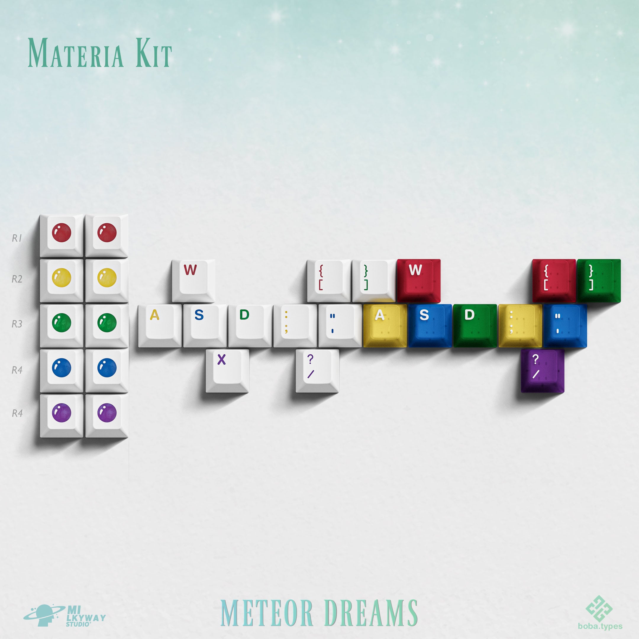 MW Meteor Dreams - ABS Double-Shot Keycap Set - MonacoKeys
