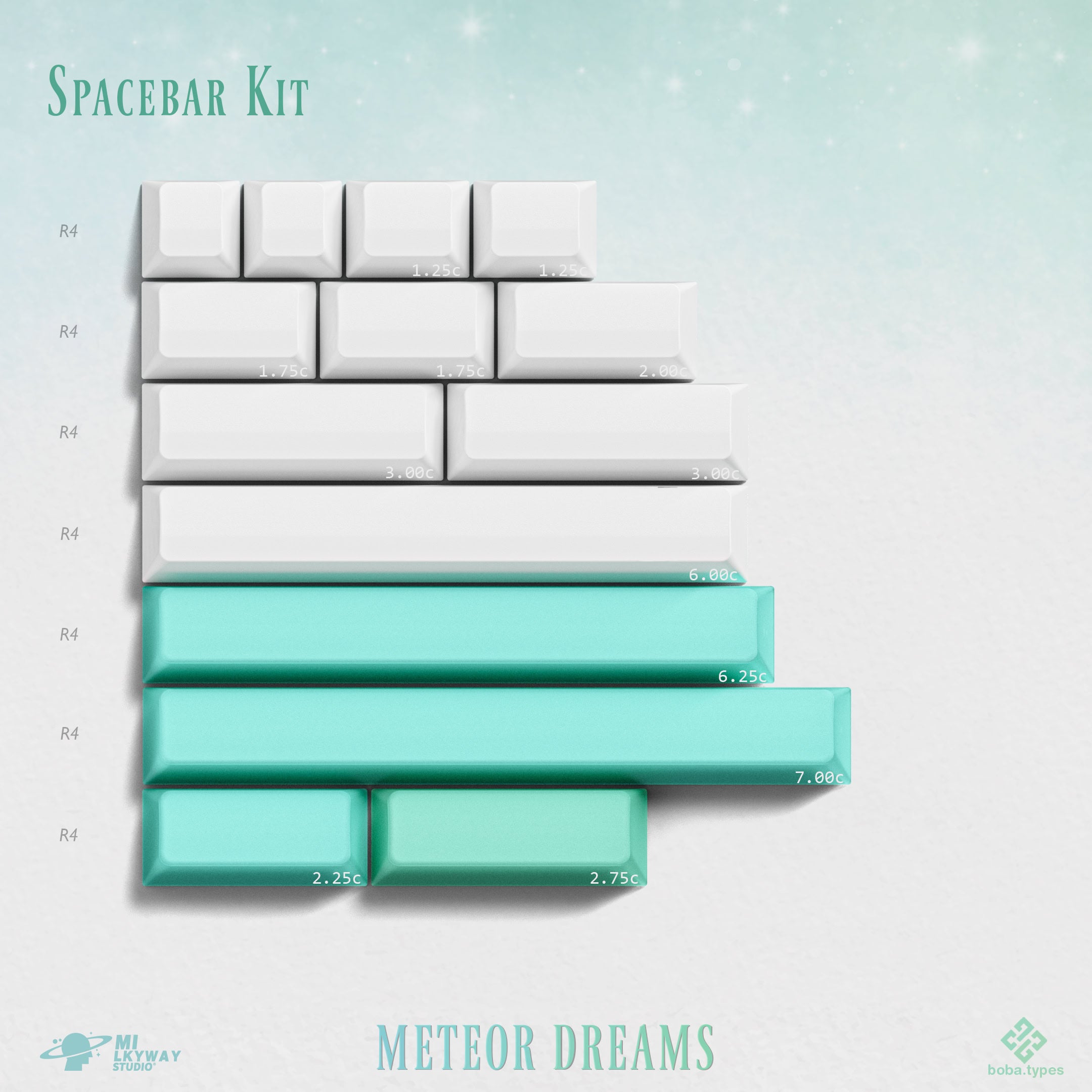 MW Meteor Dreams - ABS Double-Shot Keycap Set - MonacoKeys