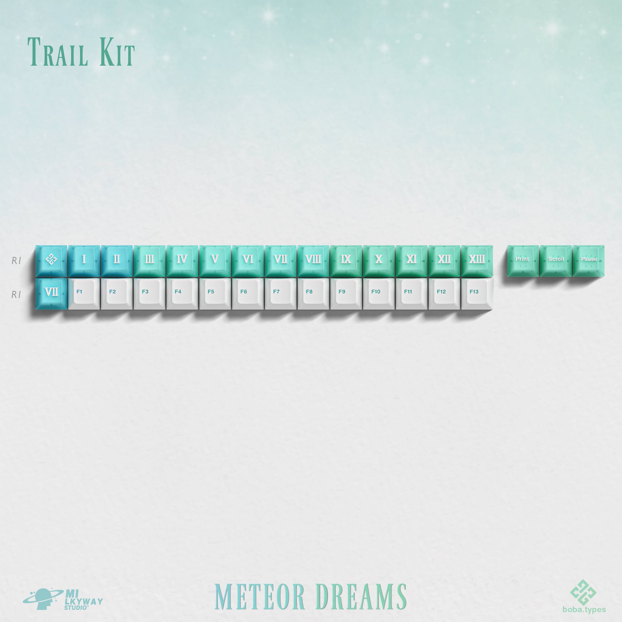 MW Meteor Dreams - ABS Double-Shot Keycap Set - MonacoKeys