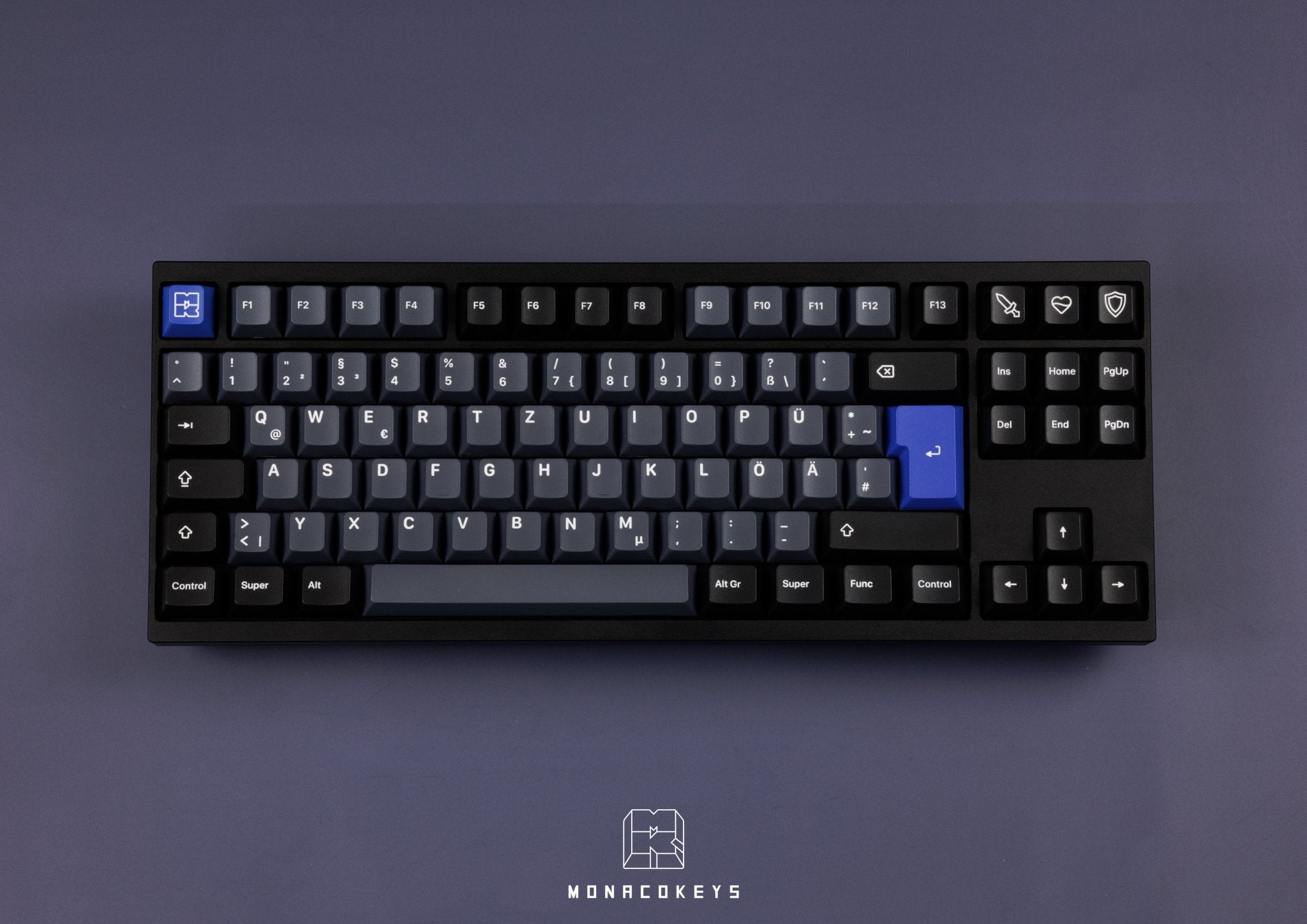 KAP Disconnected Dark PBT Keycap Set - MonacoKeys