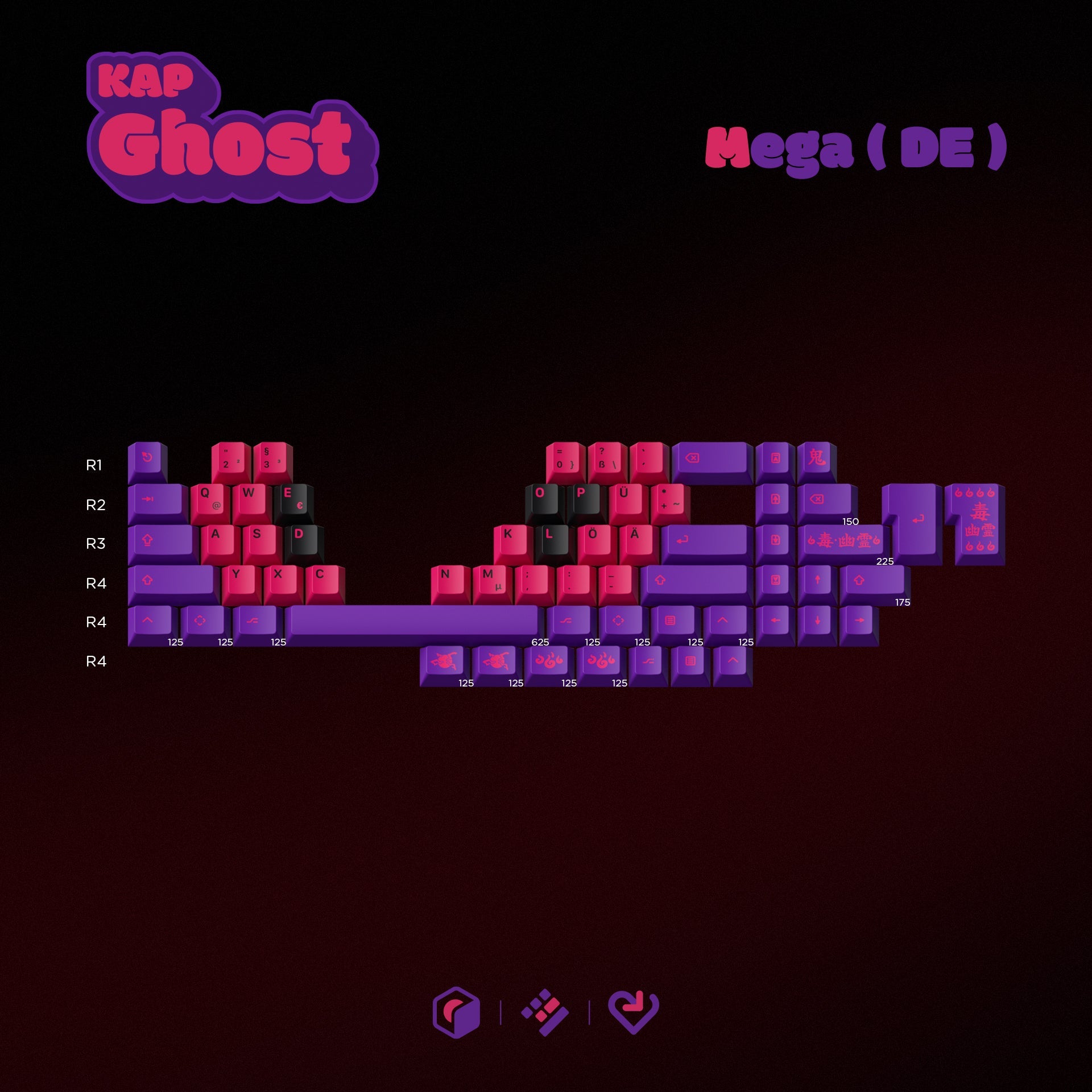 KAP Ghost - Cherry Profile PBT Double-Shot Keycap Set - MonacoKeys