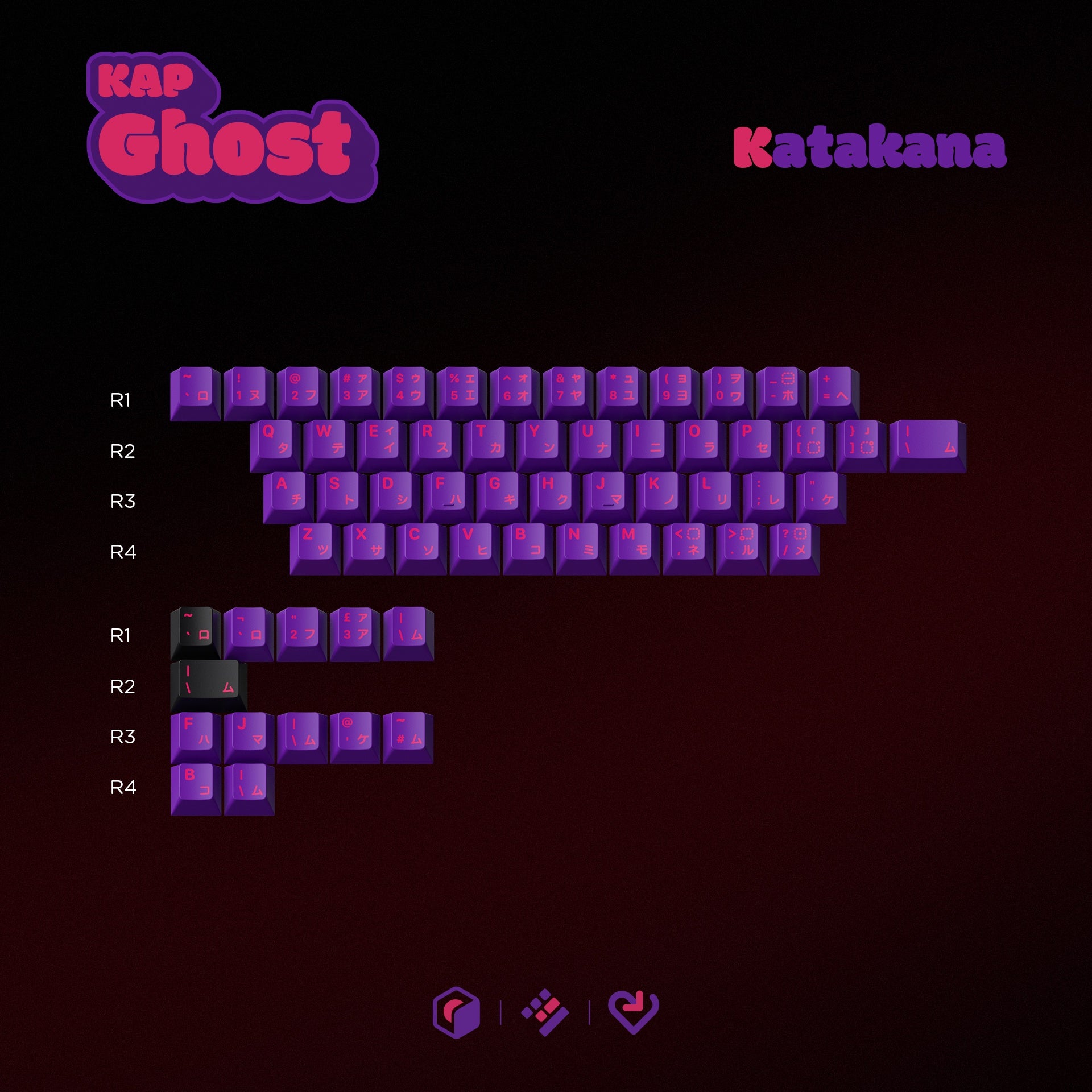 KAP Ghost - Cherry Profile PBT Double-Shot Keycap Set - MonacoKeys