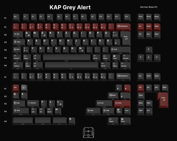 KAP Grey Alert - Cherry Profile PBT Double - Shot Keycap Set - MonacoKeys