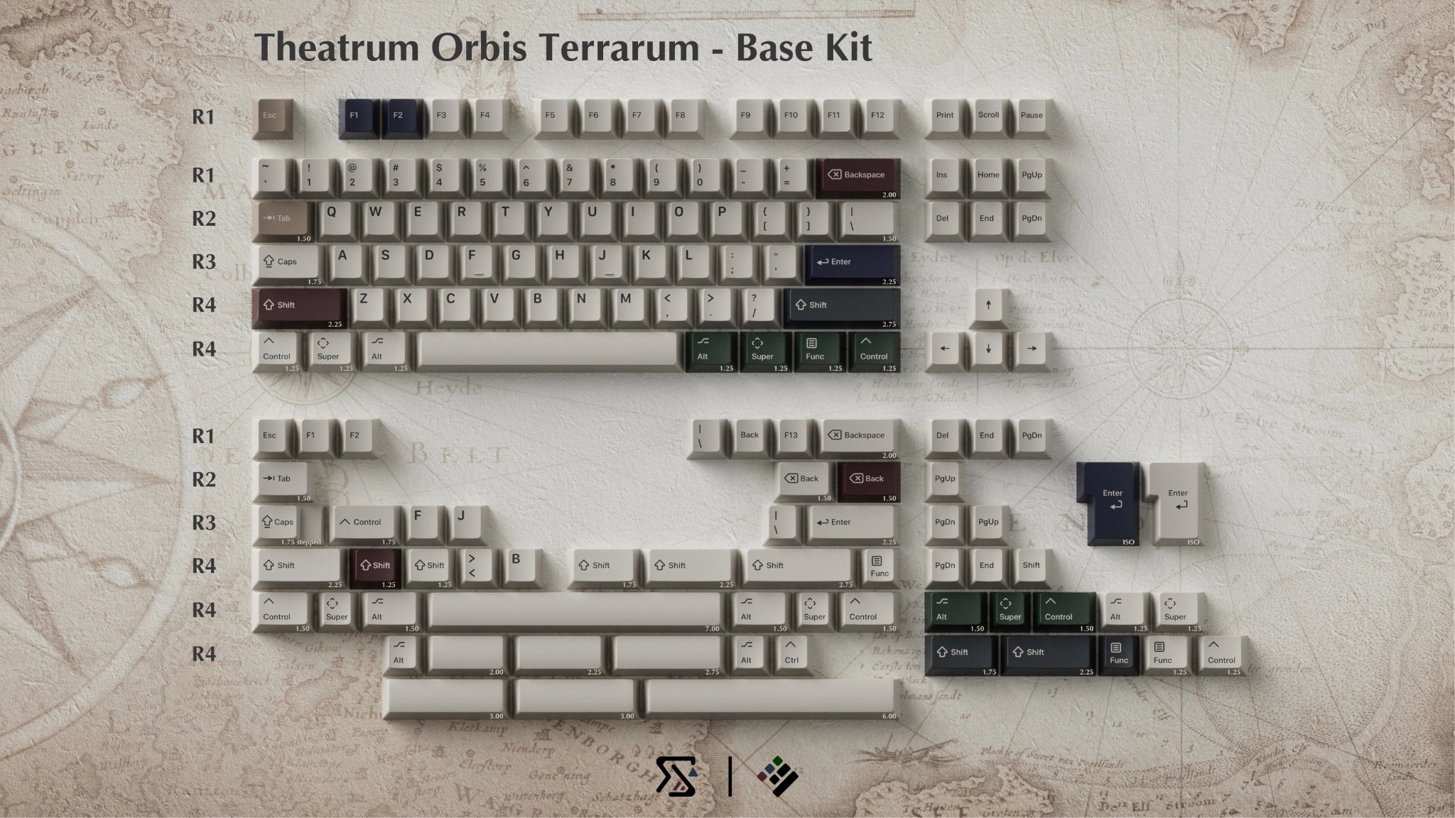 KAP T.O.T Theatrum Orbis Terrarum PBT Keycap Set - MonacoKeys