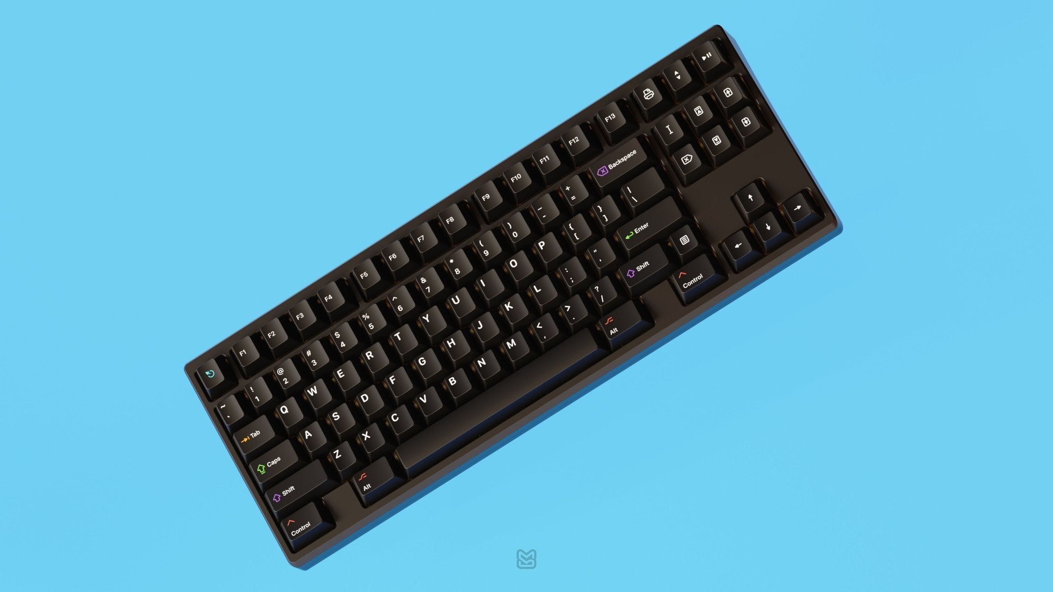 KAP WoB White on Black Double-Shot PBT Keycap Set - MonacoKeys