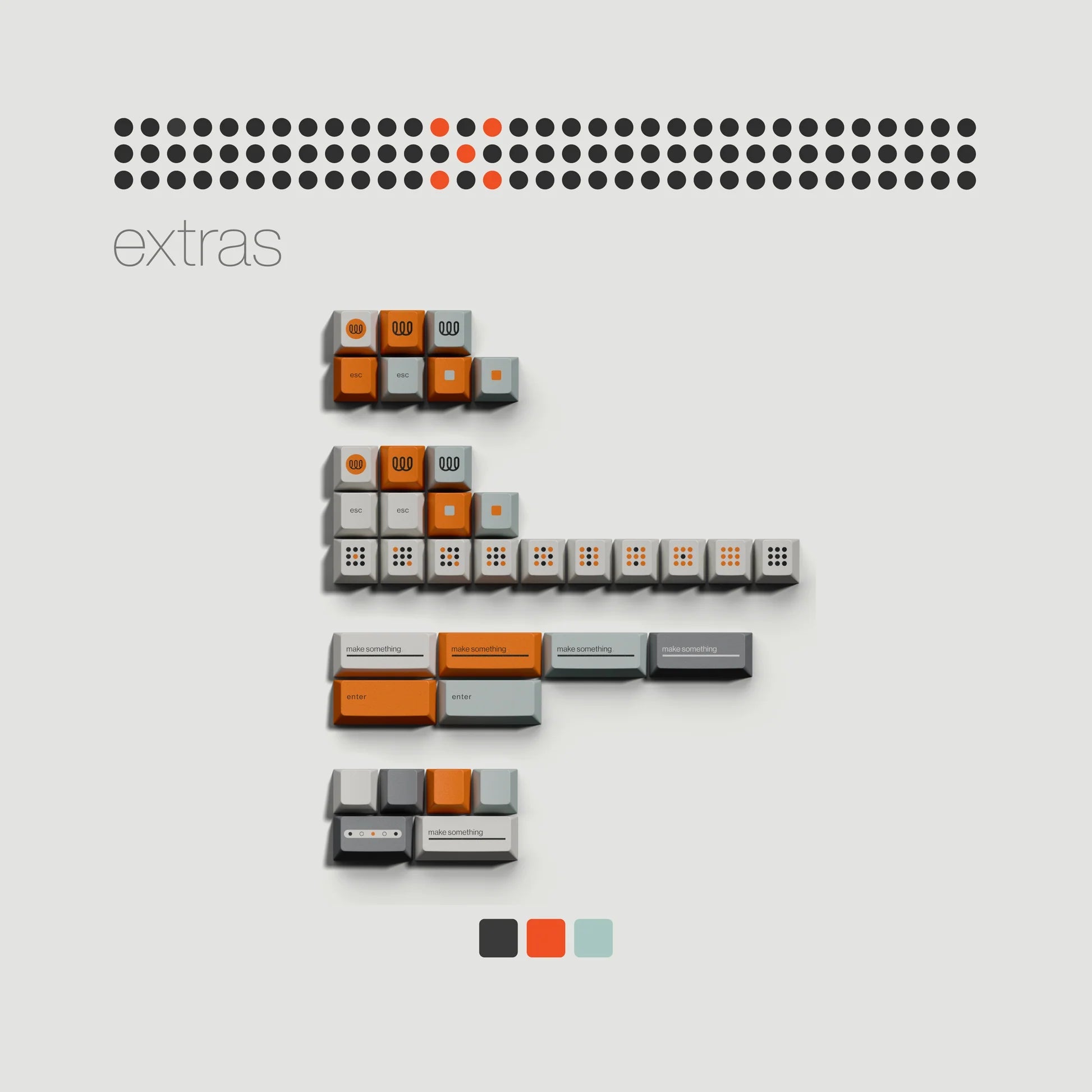 KCH Abstract Minimal - Cherry Profile PBT Dye-Sub Keycap Set - MonacoKeys