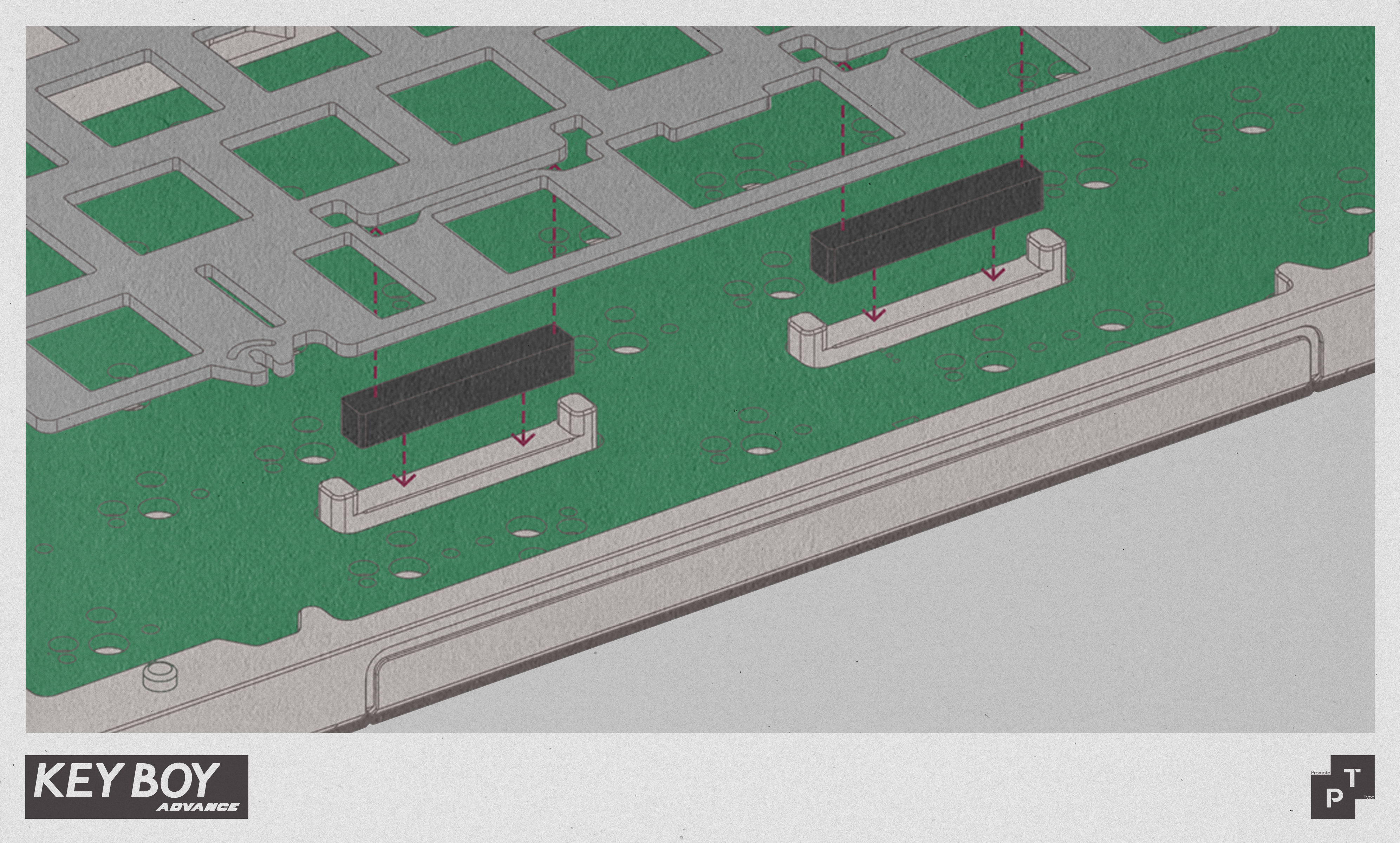 Keyboy Advanced - 50% Custom Mechanical Keyboard Kit - MonacoKeys