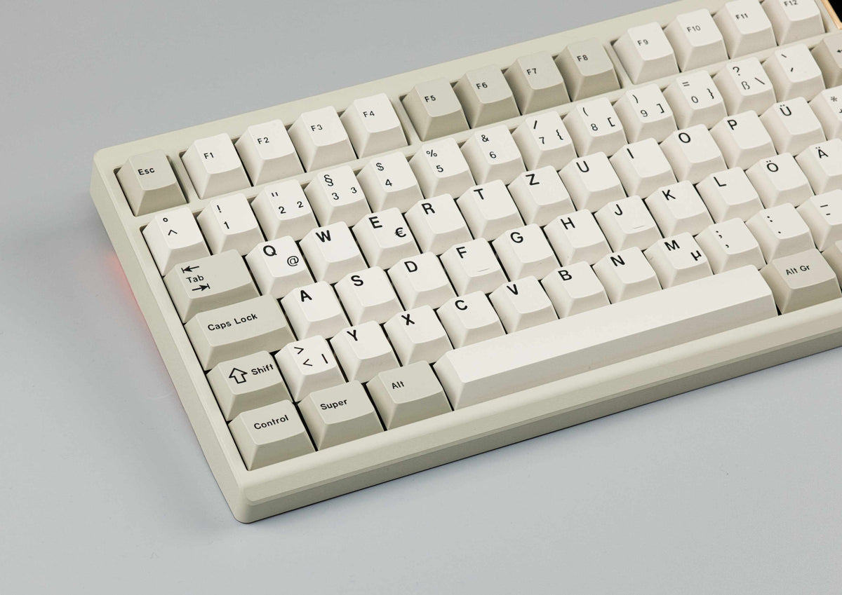 KKB Classic Beige - Retro ABS Double-Shot Keycap Set - MonacoKeys