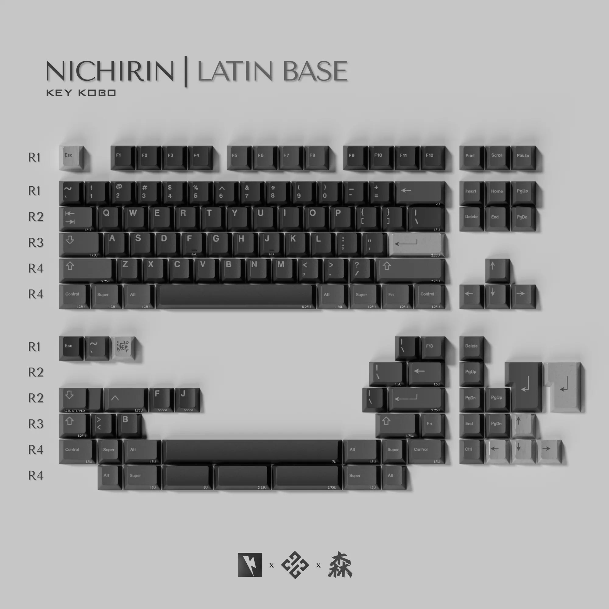 KKB Nichirin - Cherry Profile ABS Triple-Shot Keycap Set - MonacoKeys