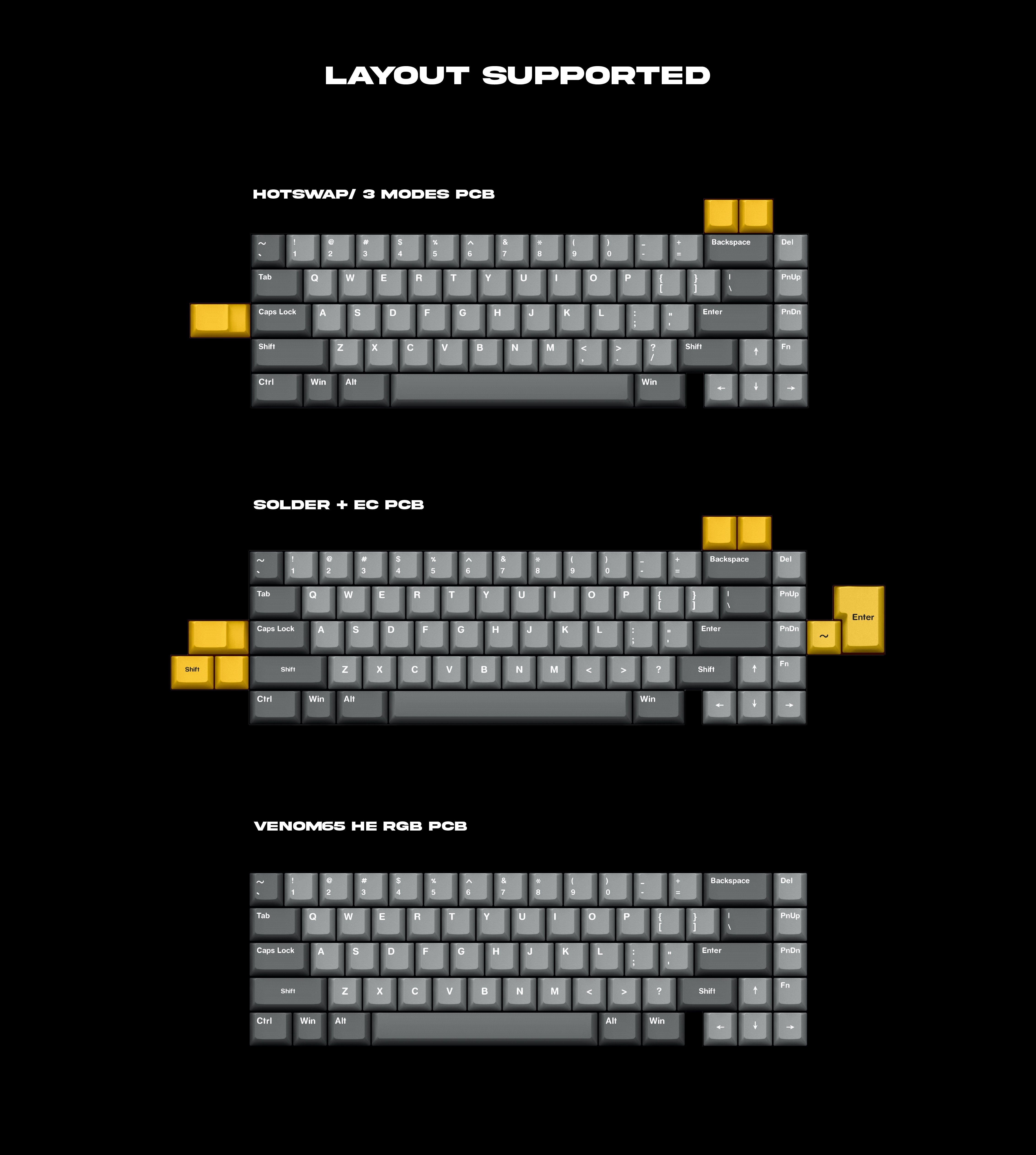 Kraze - 65% ISO+ANSI Mechanical Aluminium Keyboard Kit - MonacoKeys