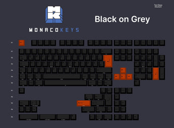 MK Black on Grey PBT Keycap Set - MonacoKeys