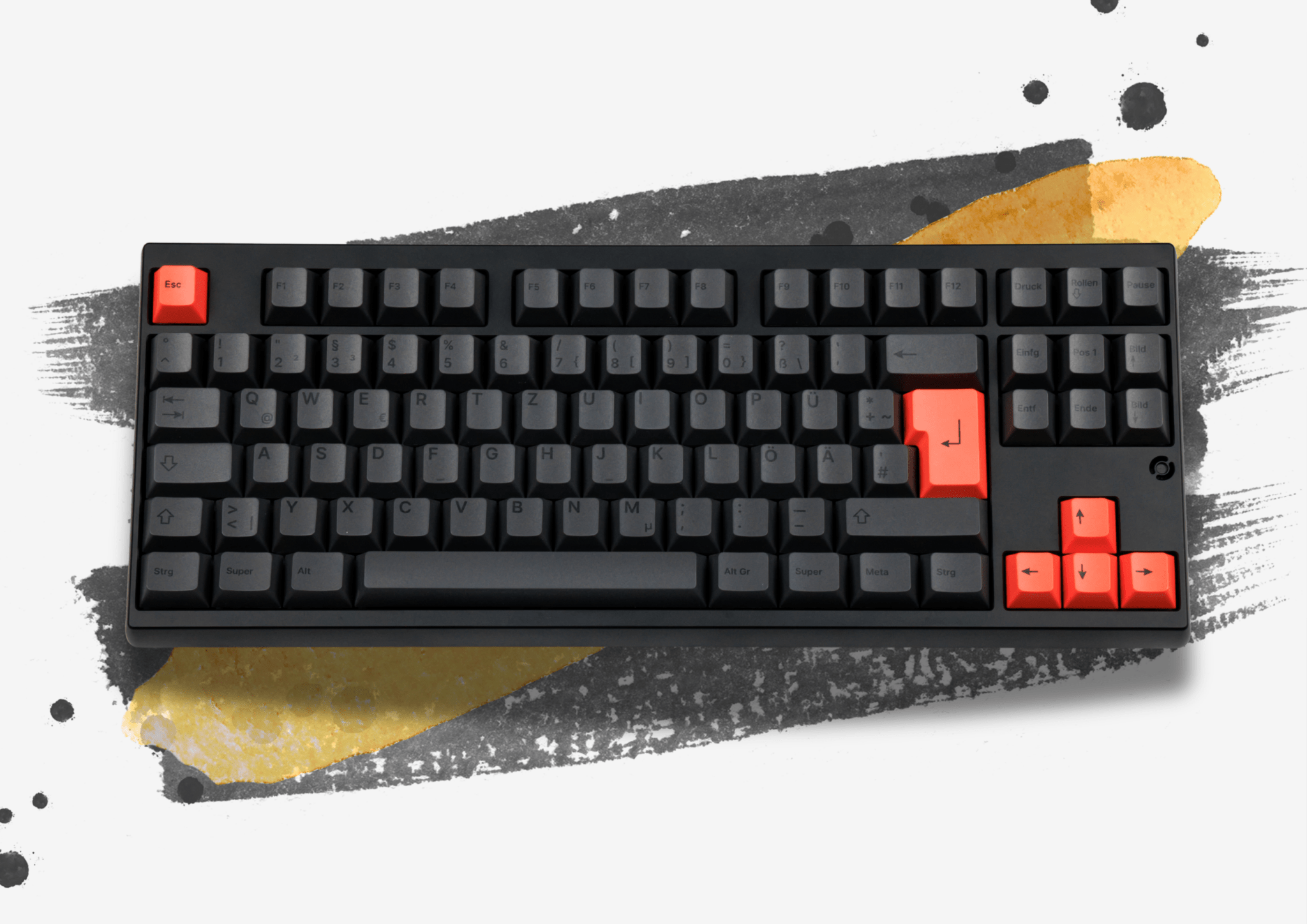 MK Black on Grey PBT Keycap Set - MonacoKeys