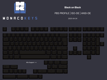 MK PBS Black on Black PBT Keycap Set - MonacoKeys