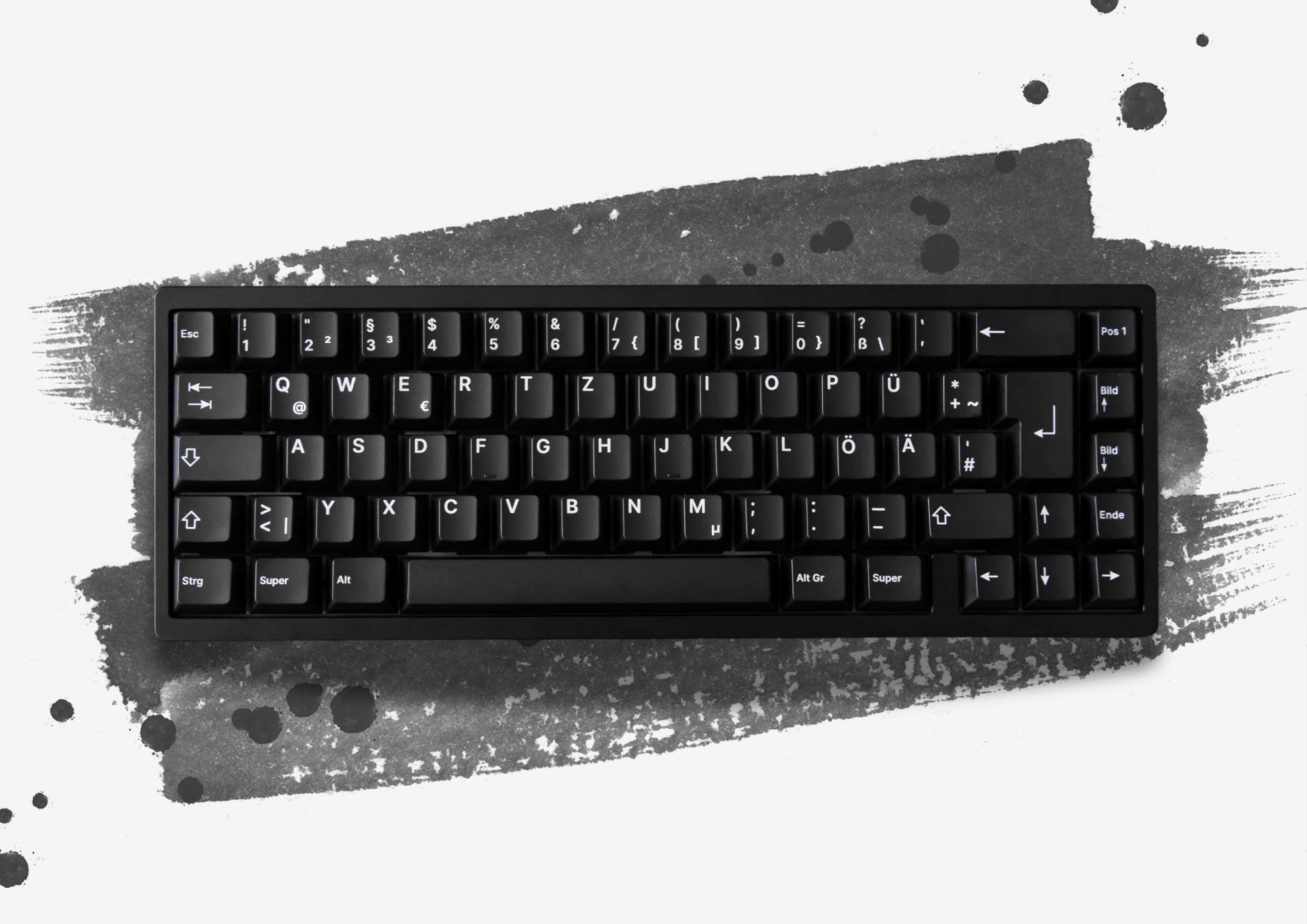 MK White on Black ABS Keycap Set - MonacoKeys