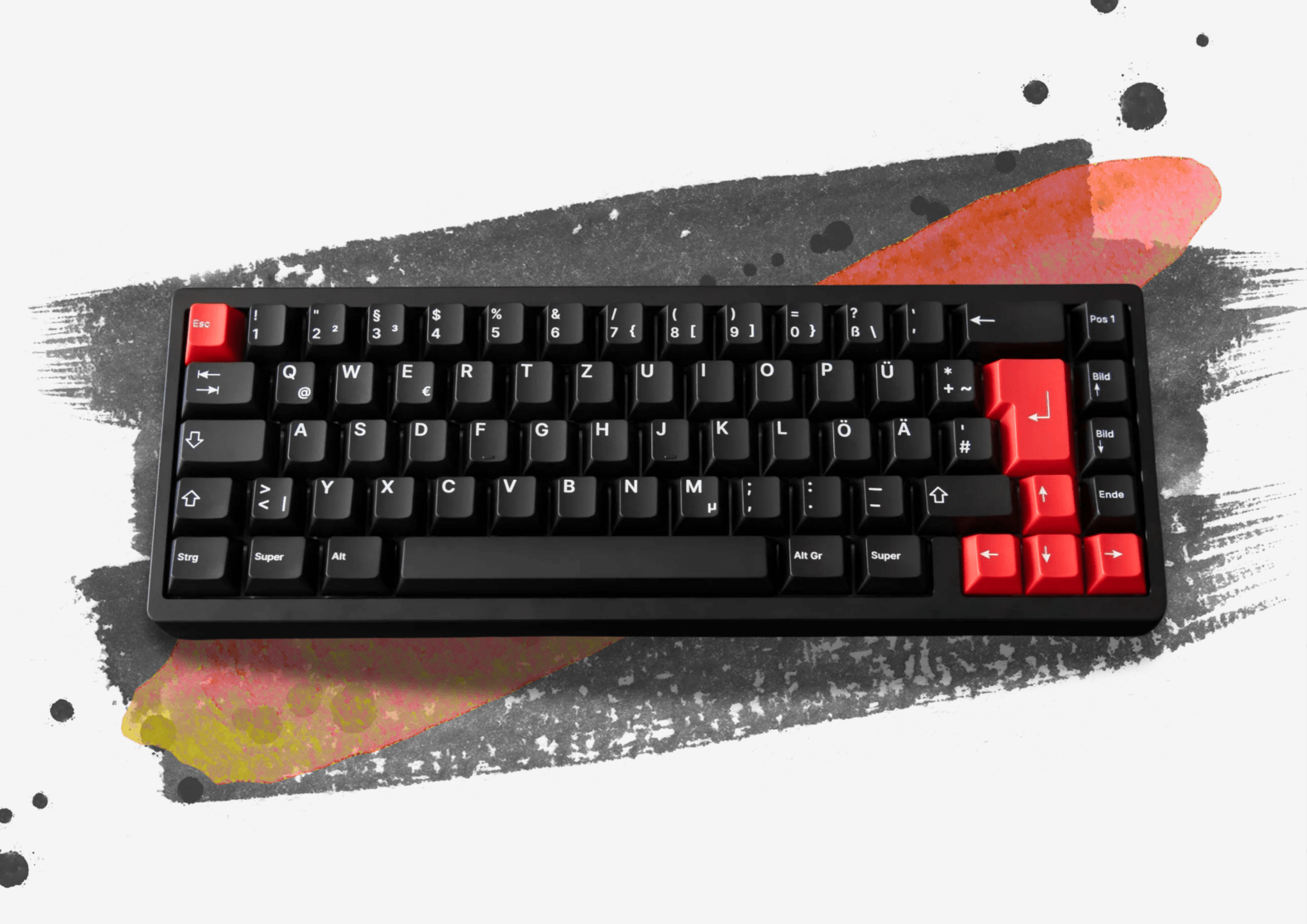 MK White on Black ABS Keycap Set - MonacoKeys