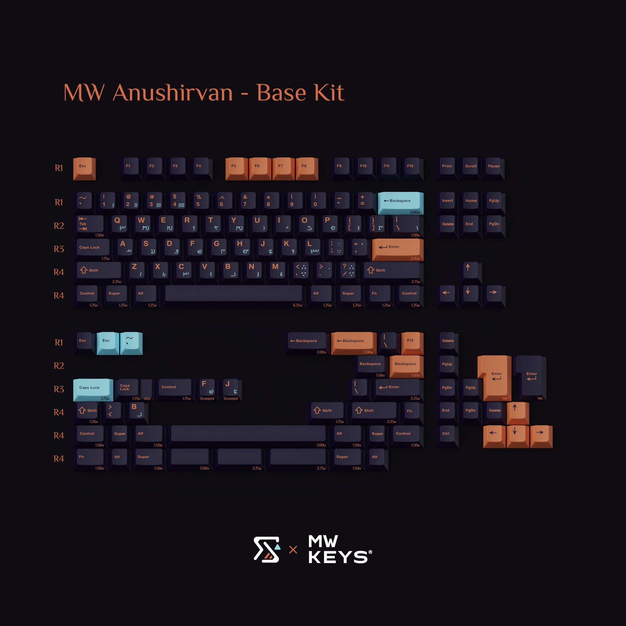 MW Anushirvan - ABS Double-Shot Keycap Set