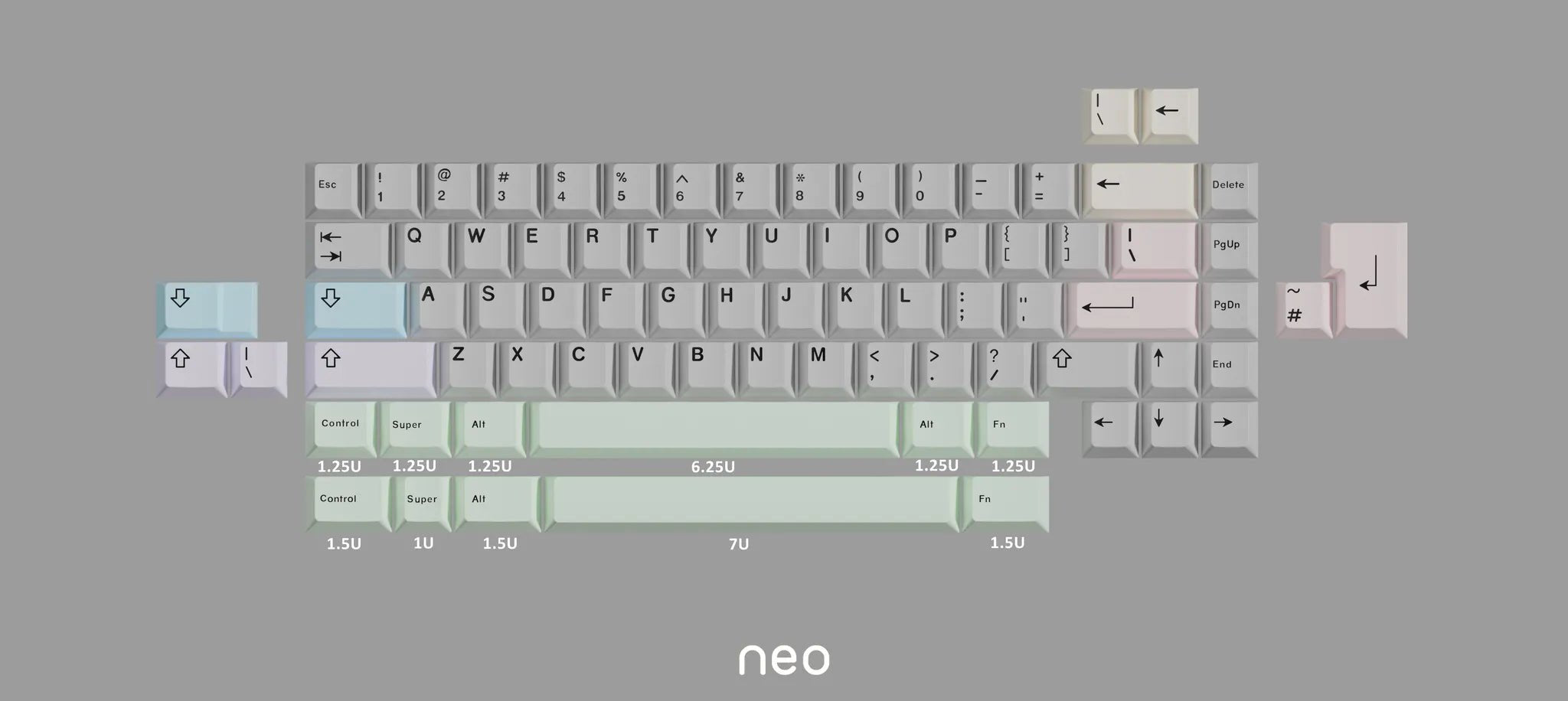 Neo65 Core Plus - 65% ISO+ANSI Mechanical Aluminium Custom Keyboard Kit - MonacoKeys