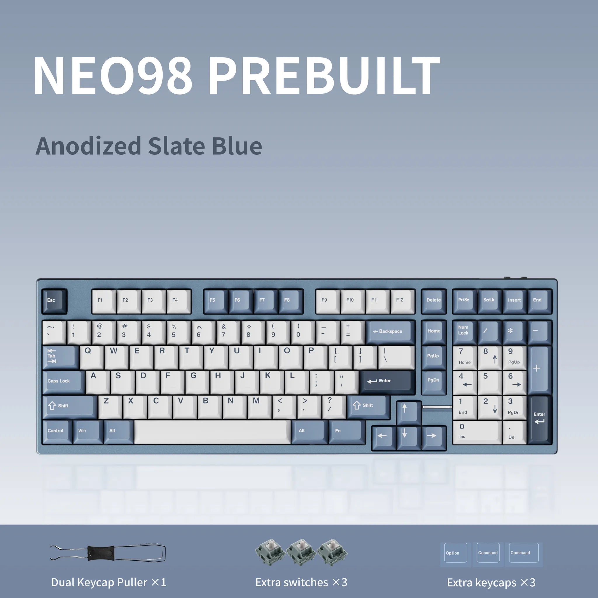 Neo98 Prebuilt - 98% Mechanical Aluminium Keyboard Kit - MonacoKeys