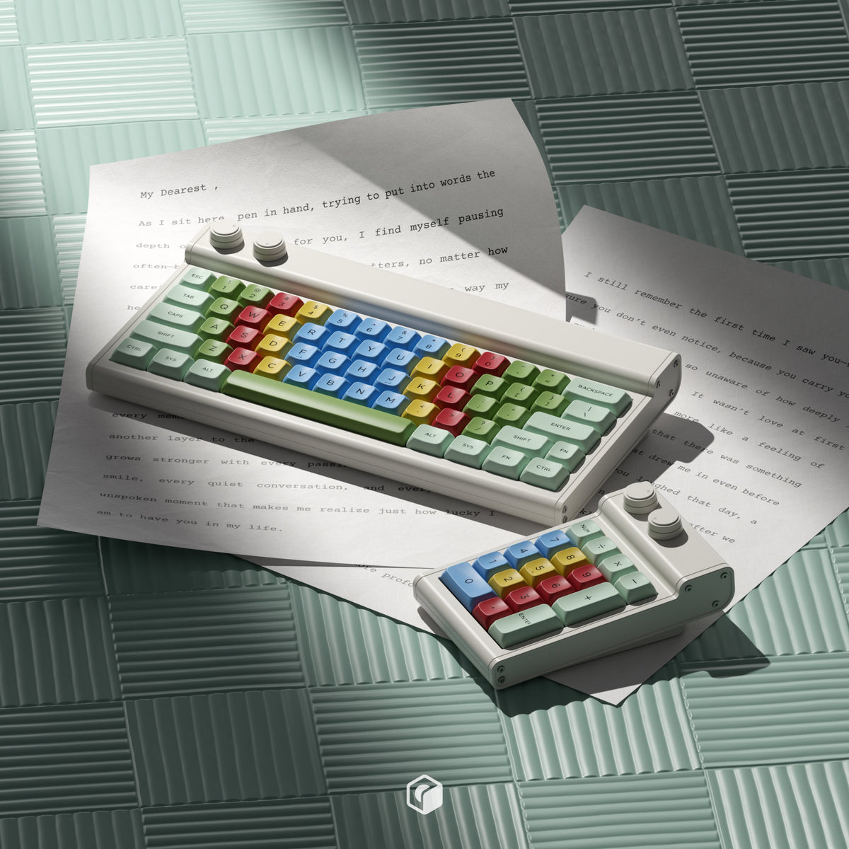 PBS Kids Typewriter PBT Dye-Sub Keycap Set