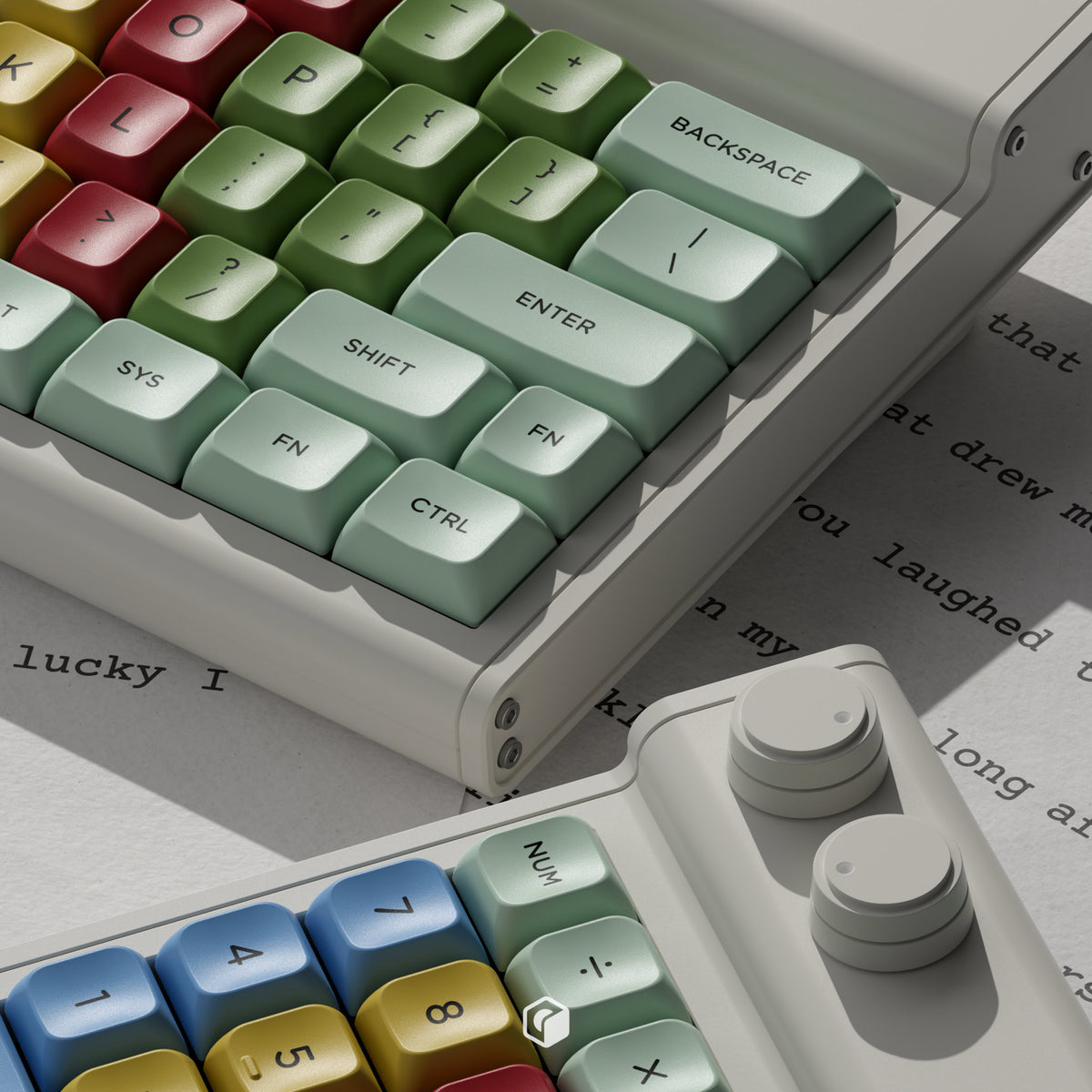 PBS Kids Typewriter PBT Dye-Sub Keycap Set