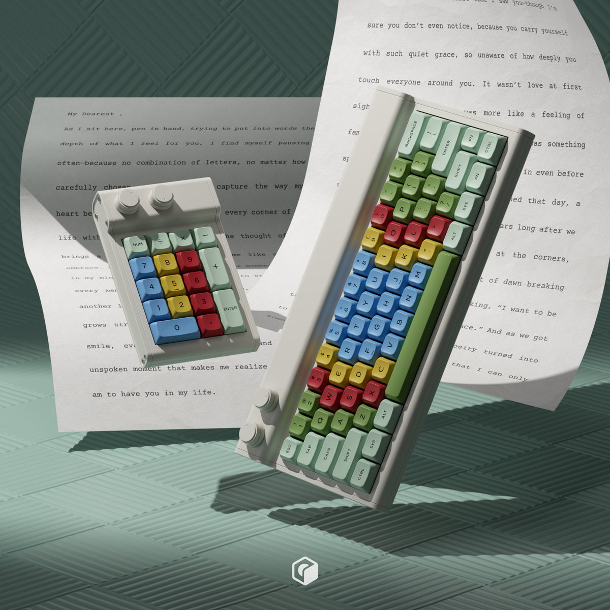 PBS Kids Typewriter PBT Dye-Sub Keycap Set