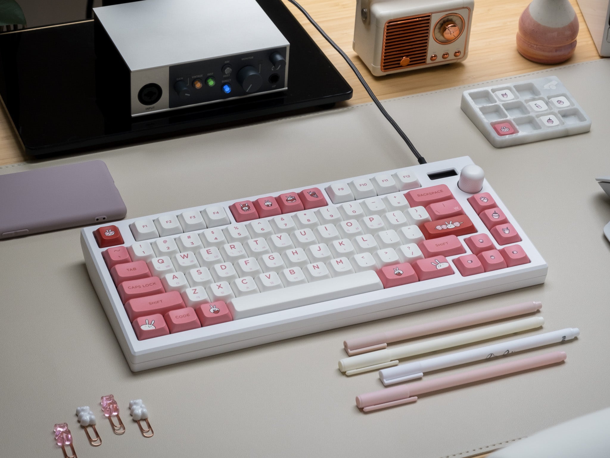 PBS Strawberry Milk PBT Dye-Sub Keycap Set - MonacoKeys