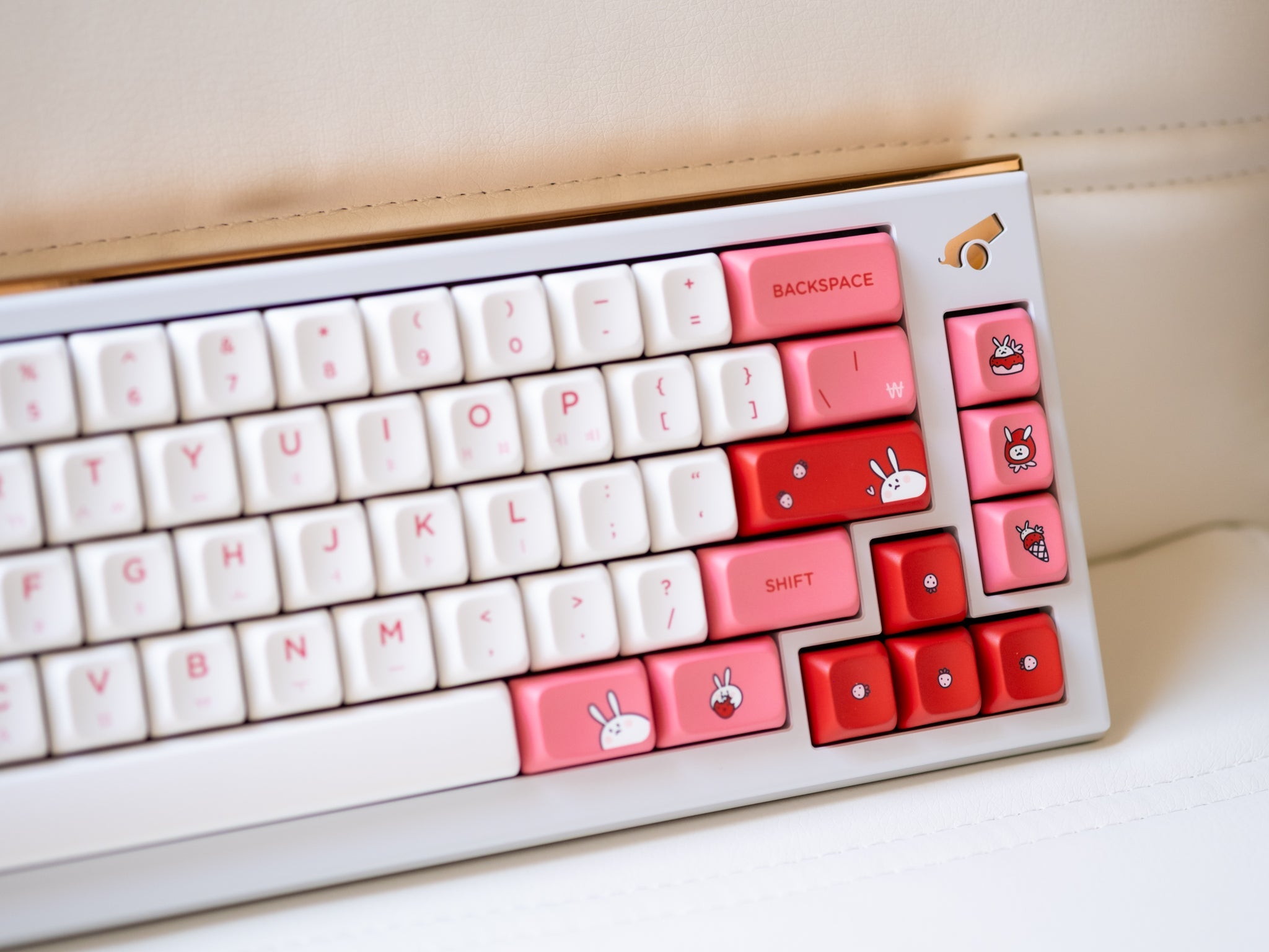 PBS Strawberry Milk PBT Dye-Sub Keycap Set - MonacoKeys