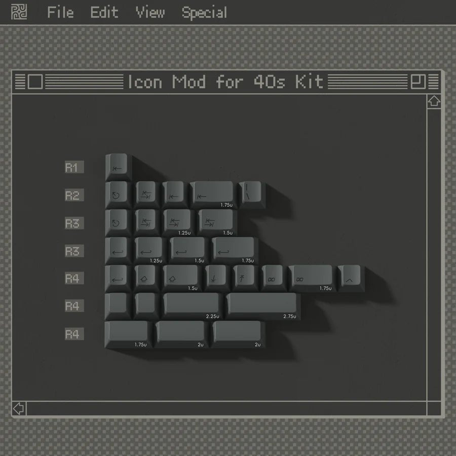PBTFans 1984 Dark - Dye-Sub PBT Keycap Set - MonacoKeys