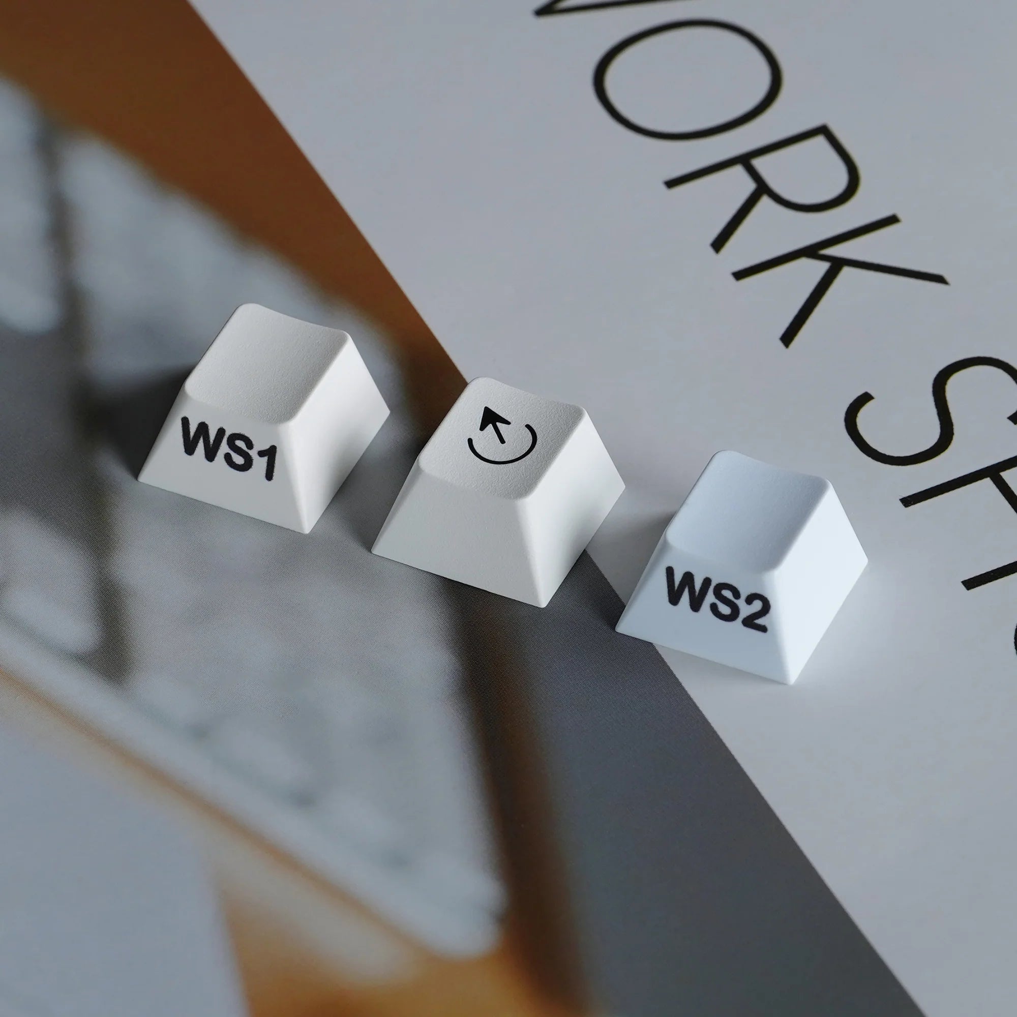 PBTfans BoW Black on White Double-Shot PBT Keycap Set - MonacoKeys