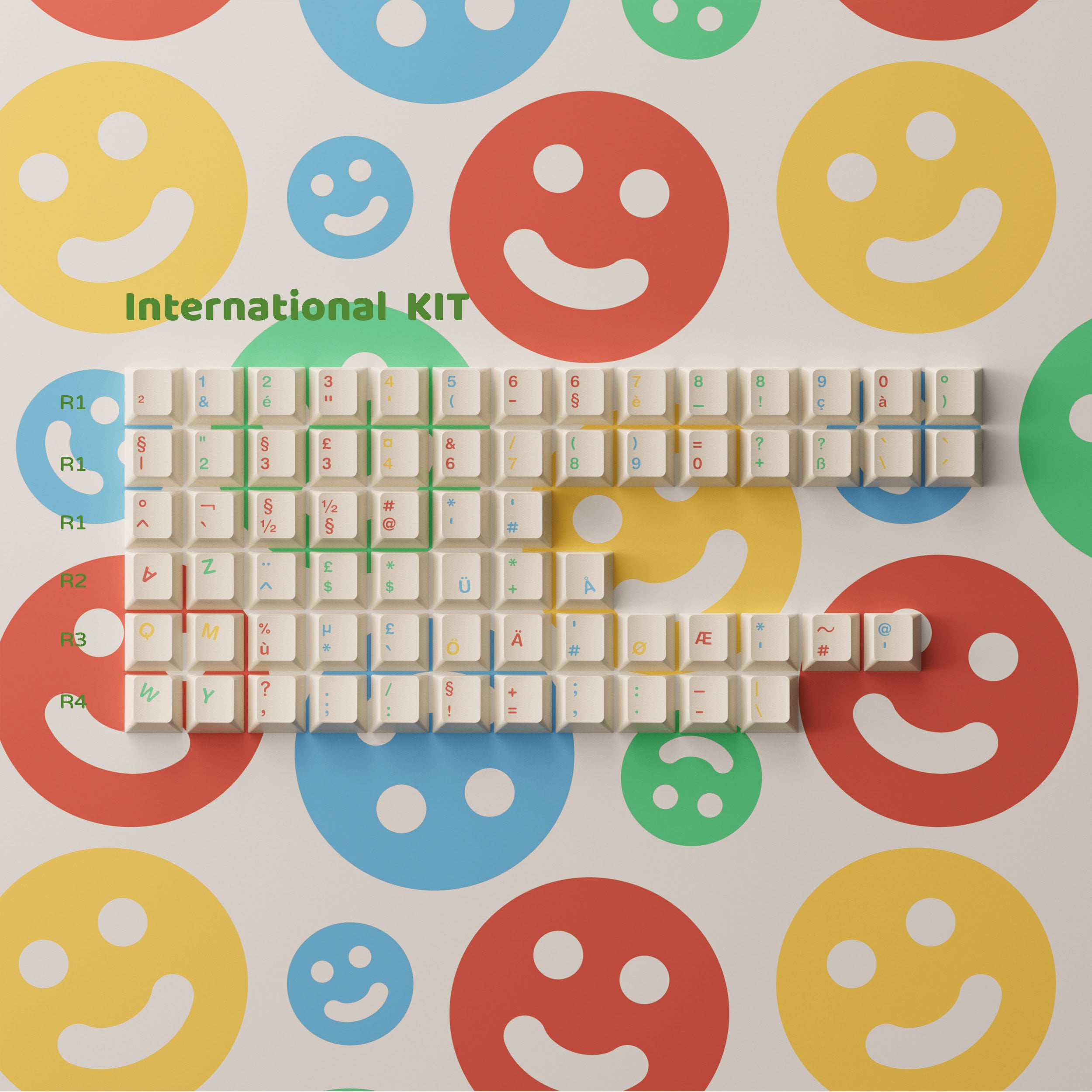 PBTFans Cool Kids - Dye-Sub PBT Keycap Set - MonacoKeys