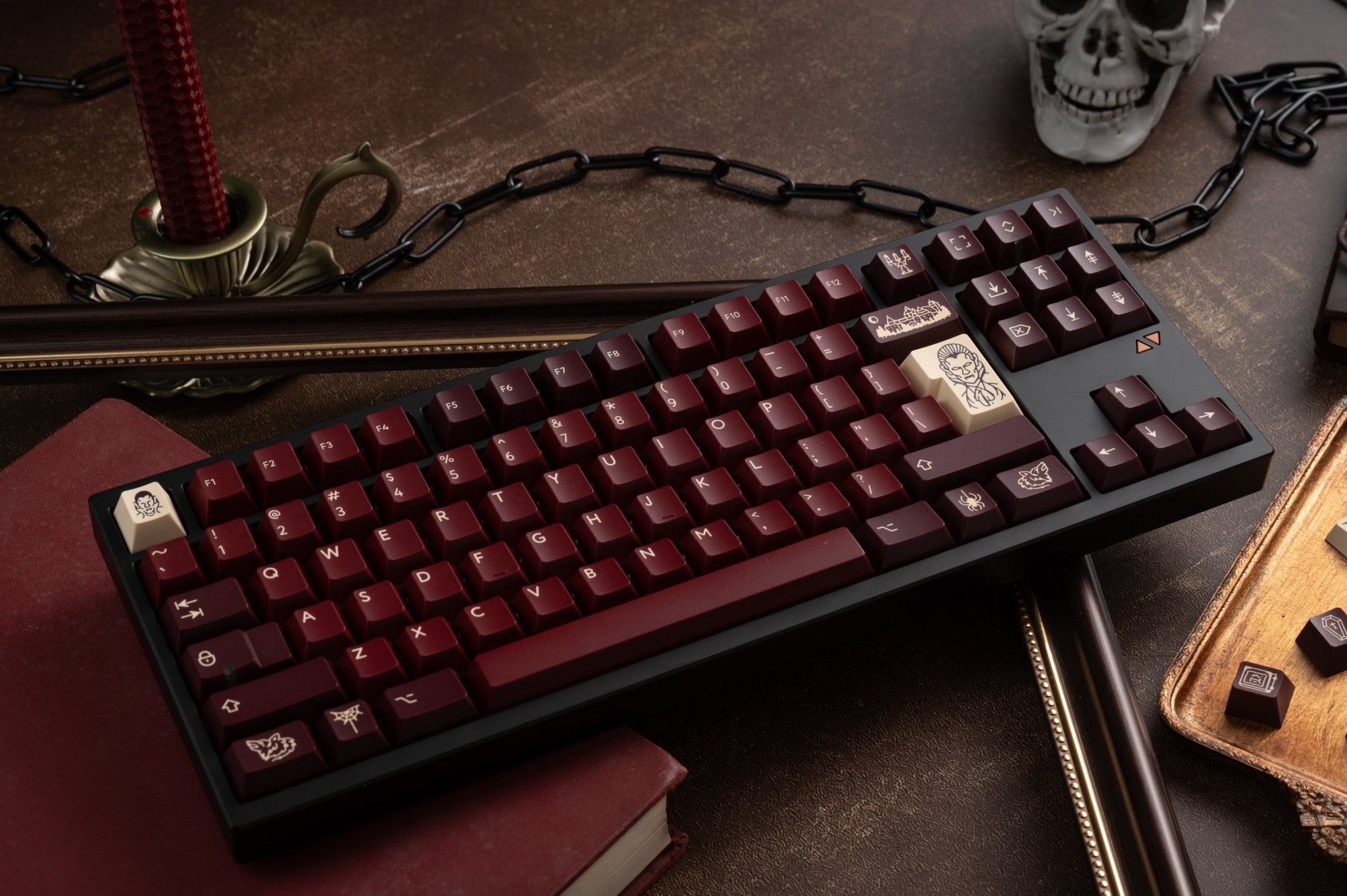 PBTfans Count Dracula Double-Shot ABS Keycap Set - MonacoKeys