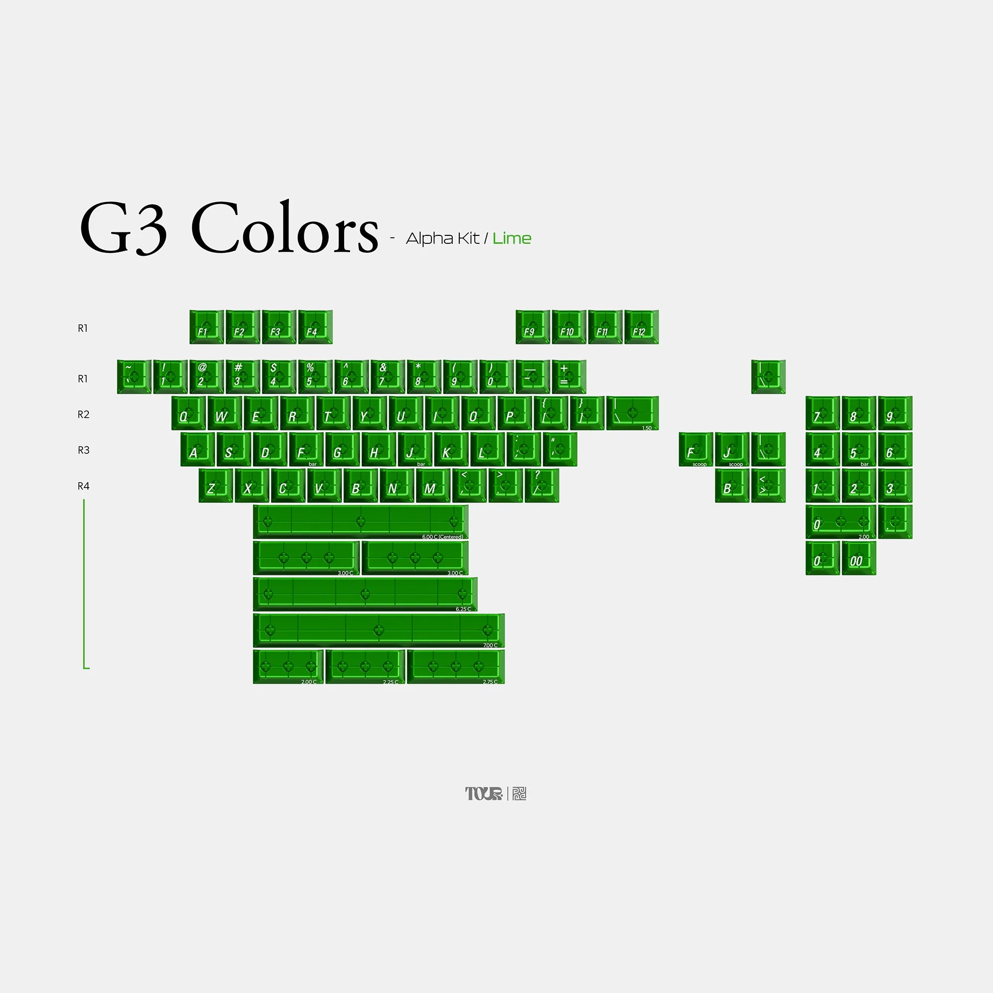 PBTFans G3 - UV-Print ABS Keycap Set - MonacoKeys