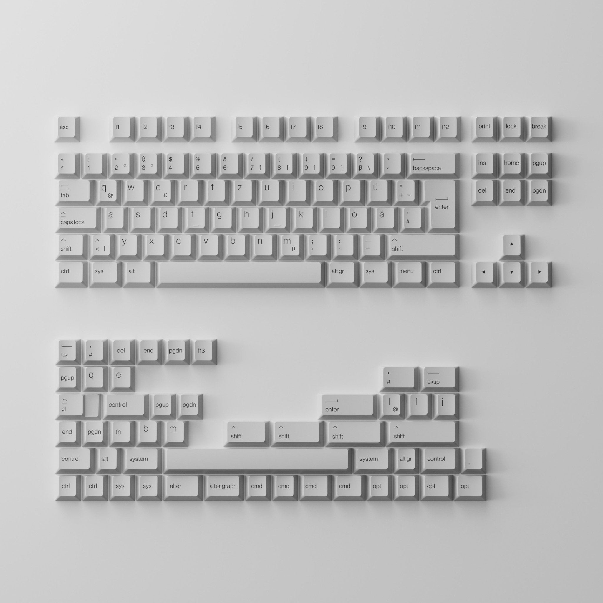 PBTFans Less, but better - Dye-Sub PBT Keycap Set - MonacoKeys