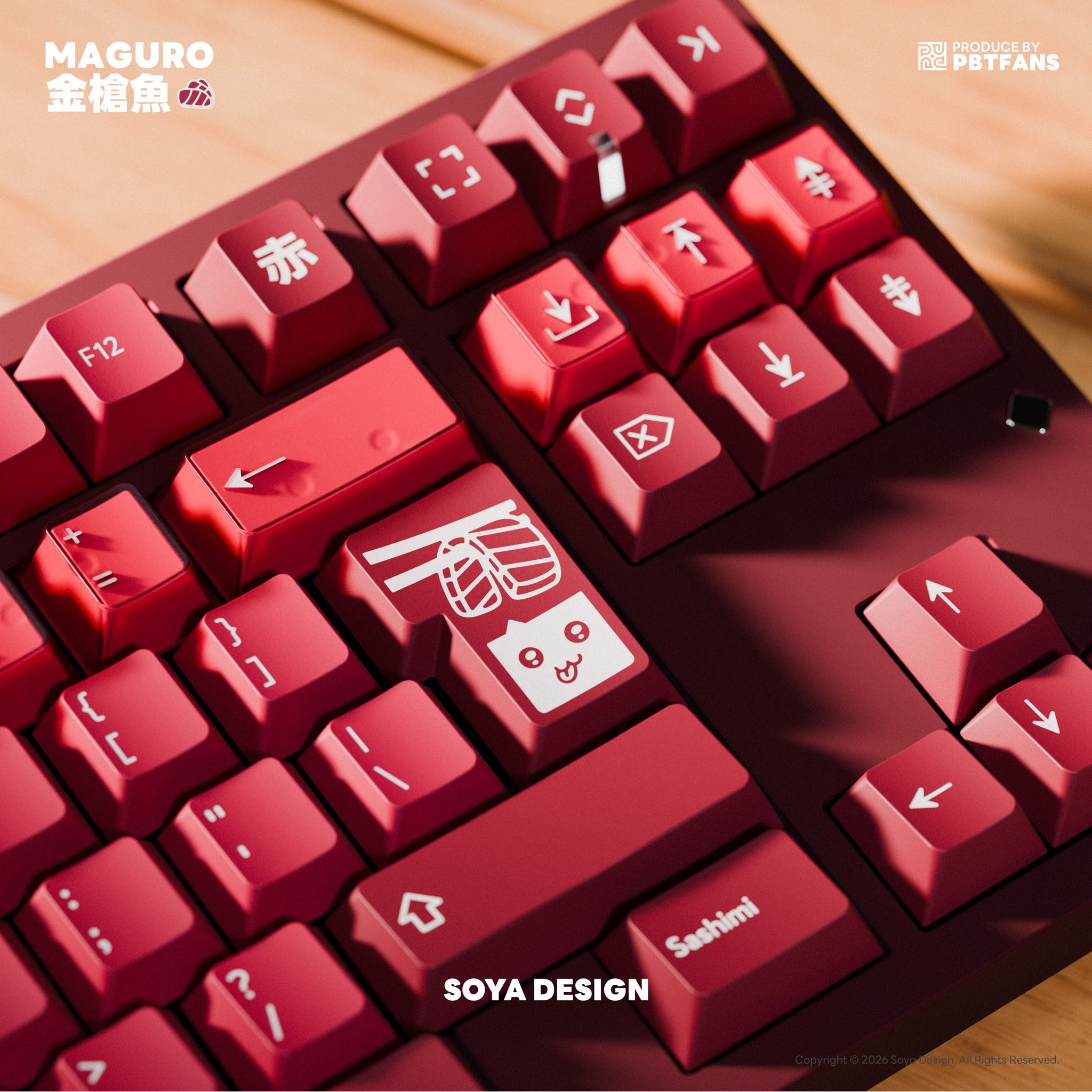 PBTFans Maguro - PBT Double-Shot Keycap Set