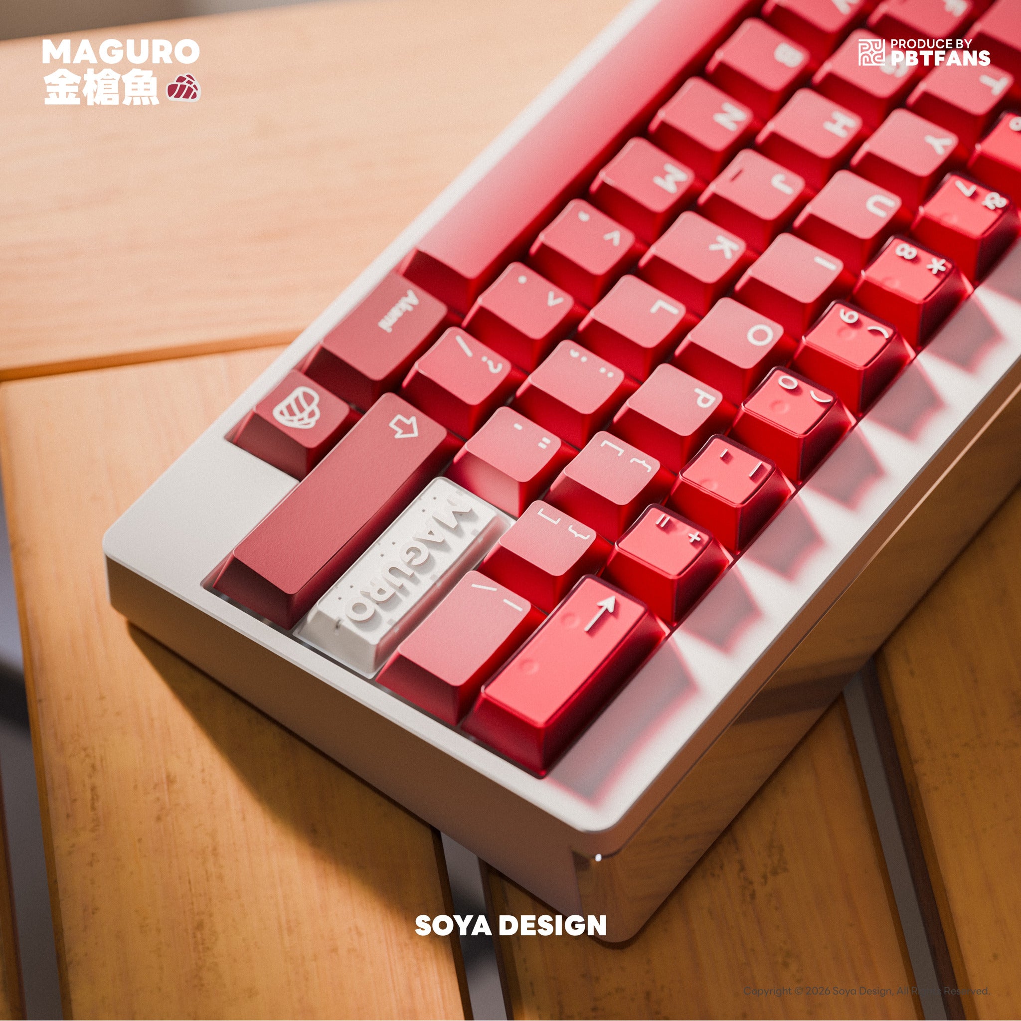 PBTFans Maguro - PBT Double-Shot Keycap Set