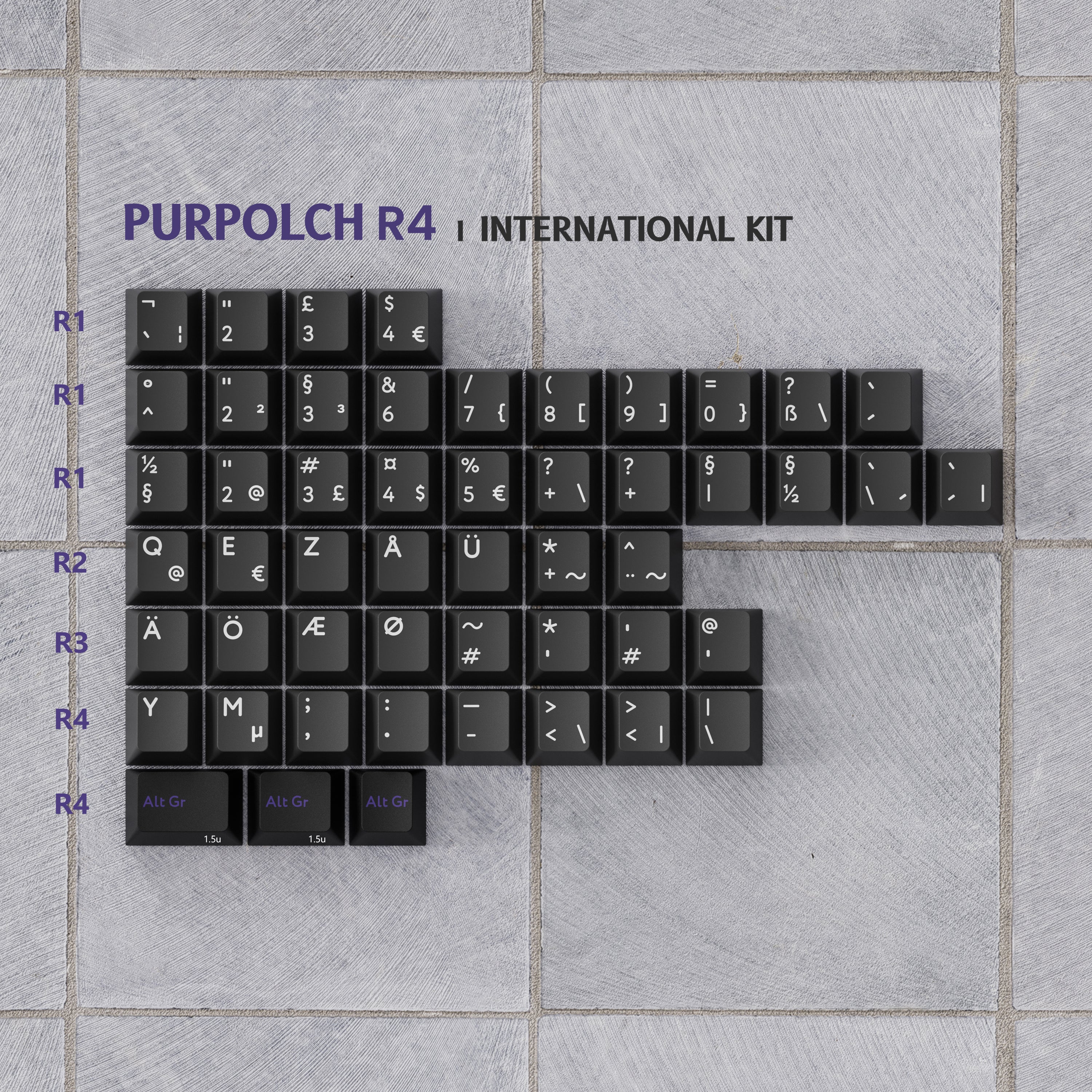 PBTFans Purpolch R4 - ABS Double-Shot Keycap Set