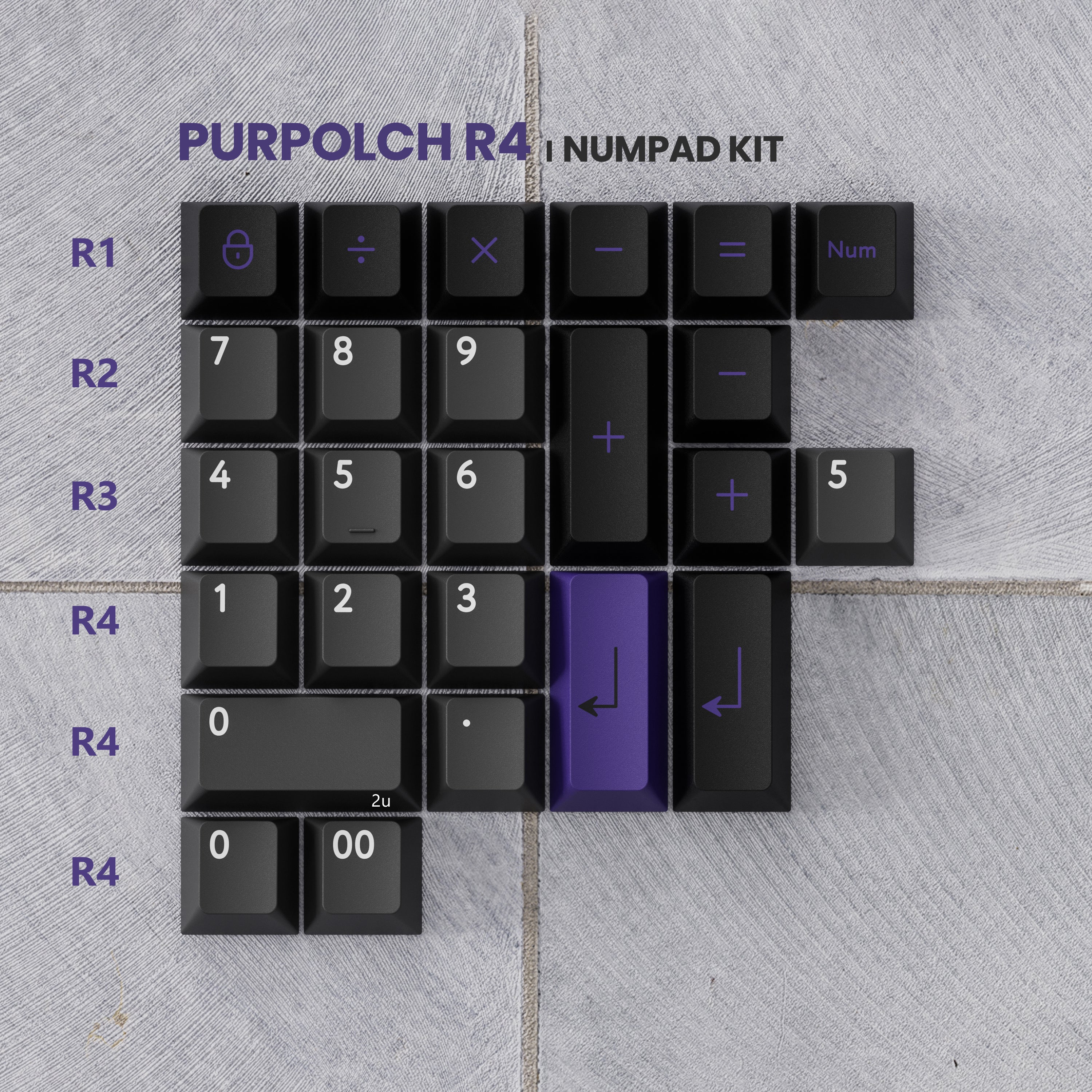 PBTFans Purpolch R4 - ABS Double-Shot Keycap Set