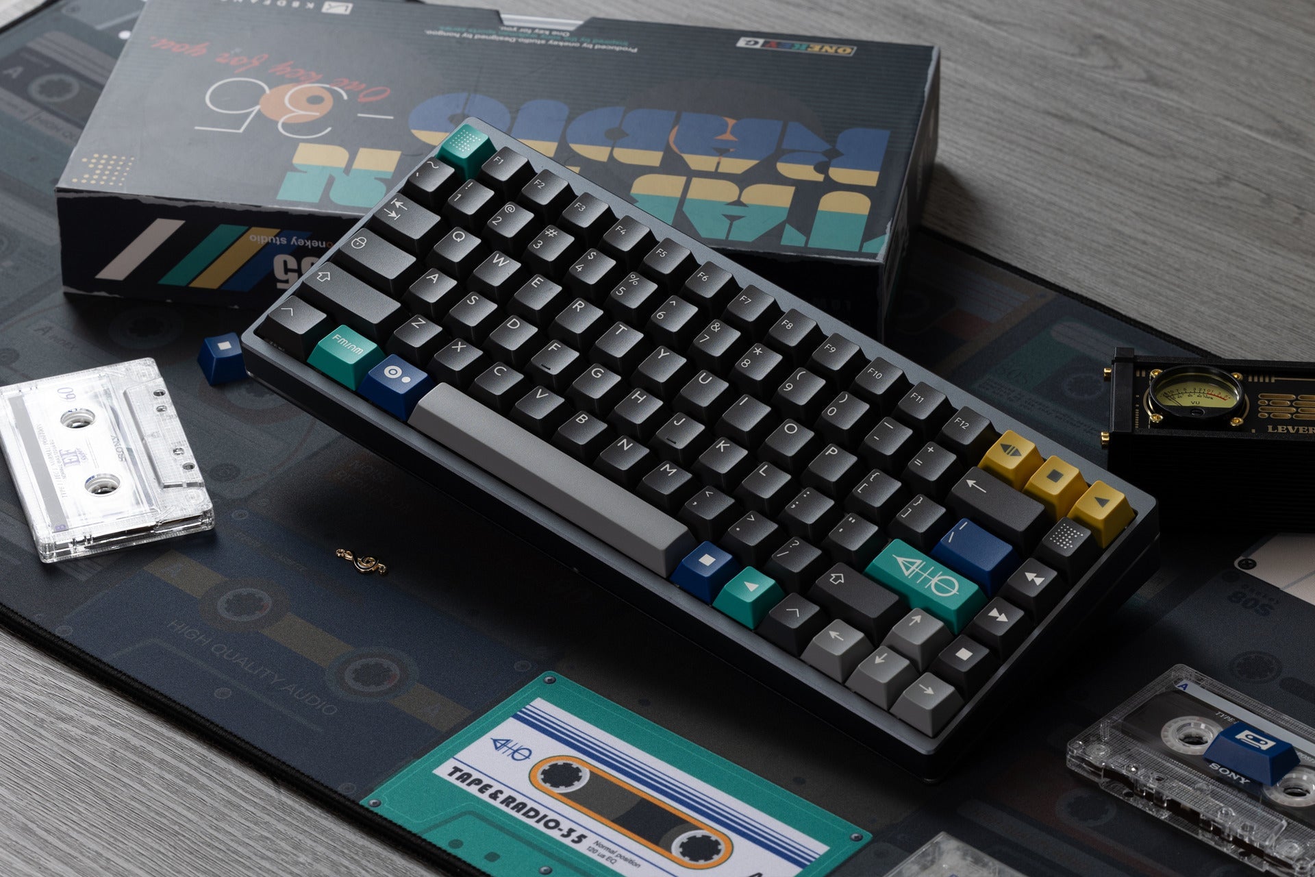 PBTfans Tape & Radio Double-Shot ABS Keycap Set - MonacoKeys