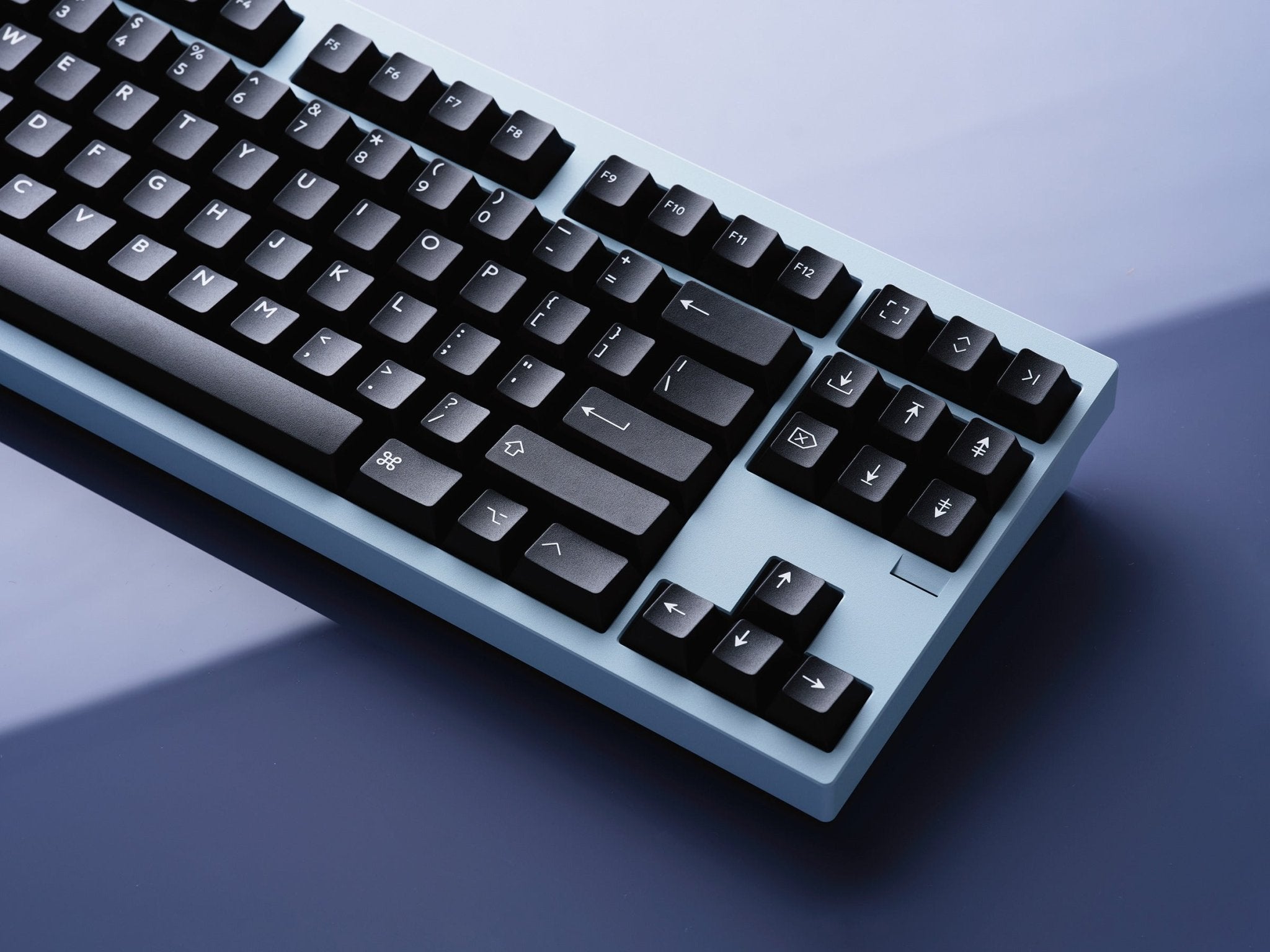 PBTfans WoB White on Black Double - Shot PBT Keycap Set - MonacoKeys