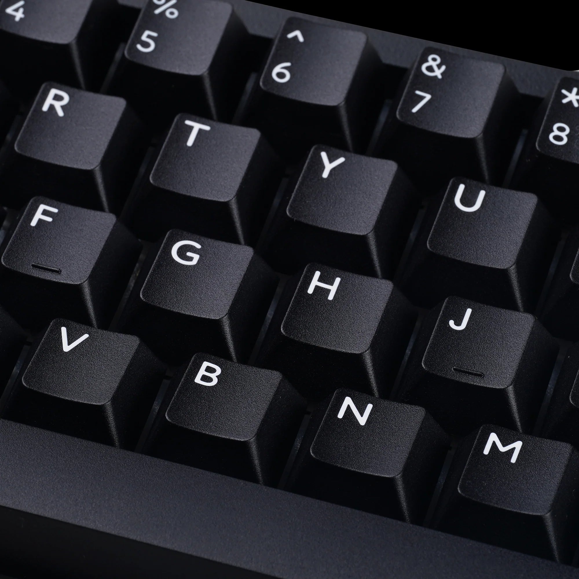 PBTfans WoB White on Black Double-Shot PBT Keycap Set - MonacoKeys