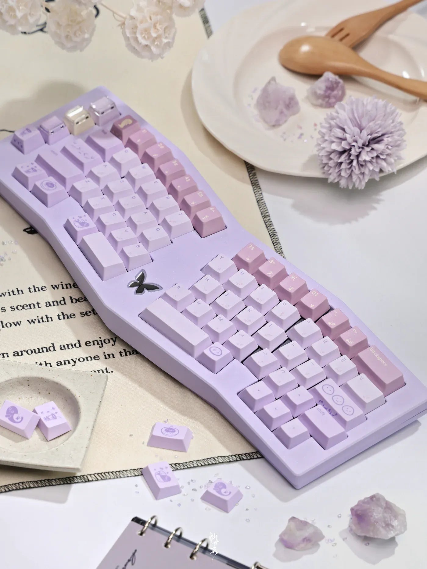 QK Taro Balls Cherry Profile PBT Keycap Set - MonacoKeys