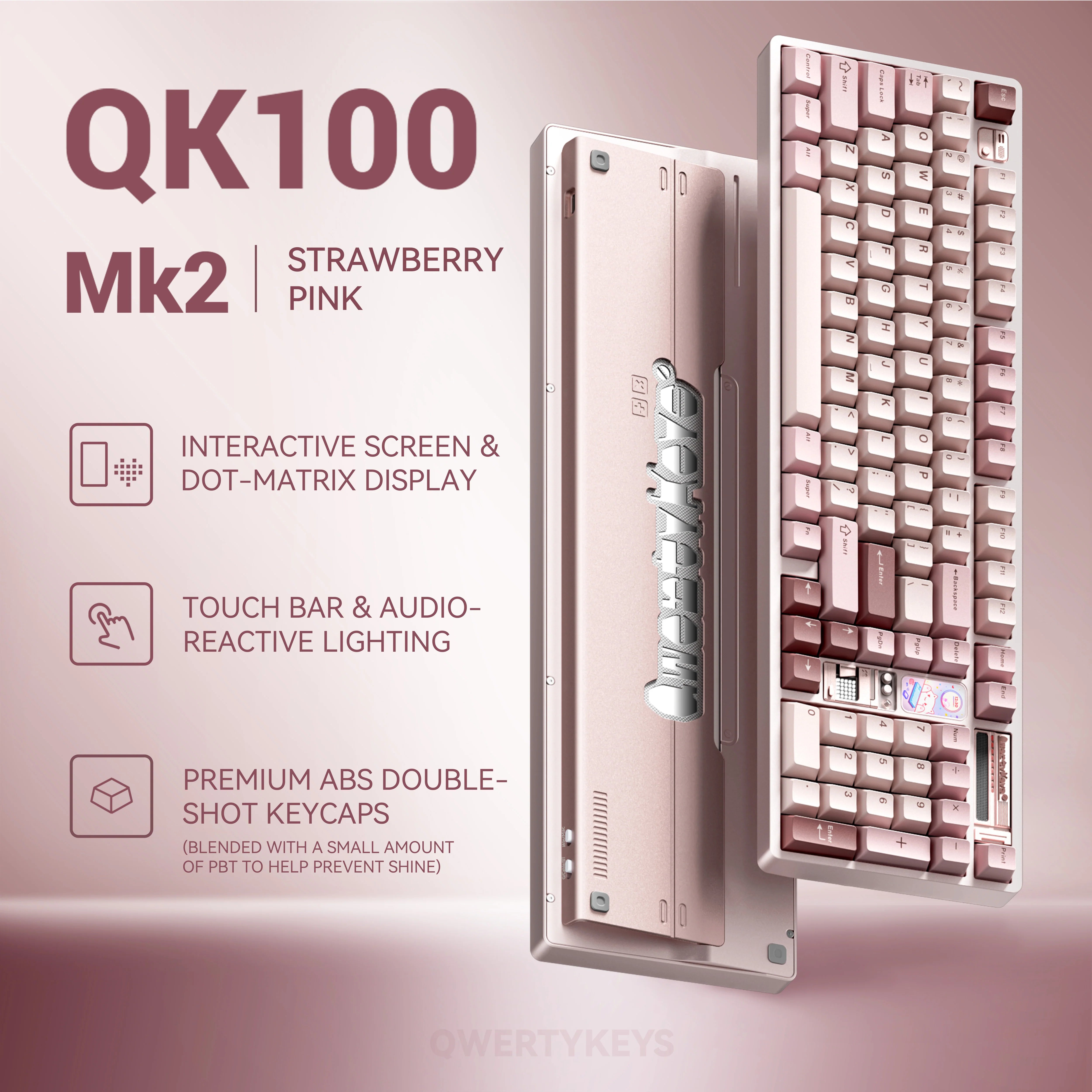 QK100 Mk2 Prebuilt - 98% Fullsize Mechanical Aluminium Keyboard