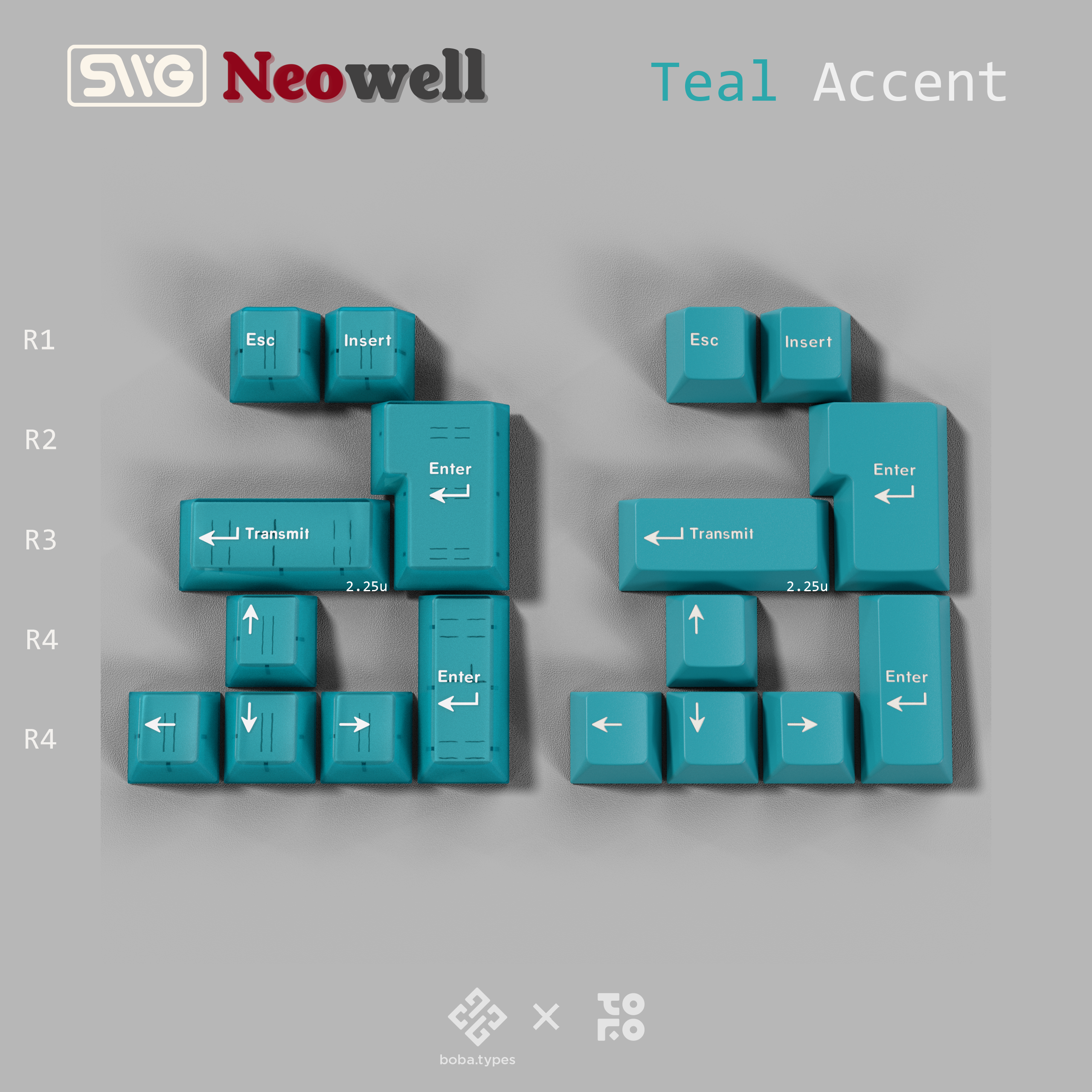 SWG Neowell - Cherry Profile ABS Double-Shot Keycap Set