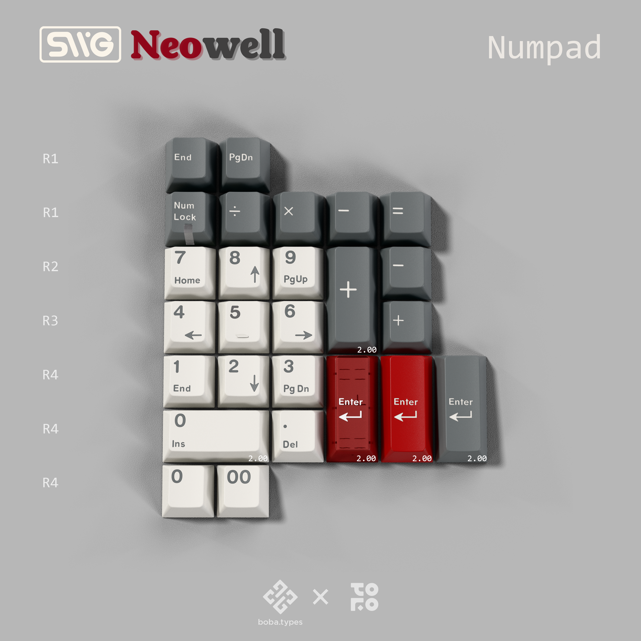 SWG Neowell - Cherry Profile ABS Double-Shot Keycap Set