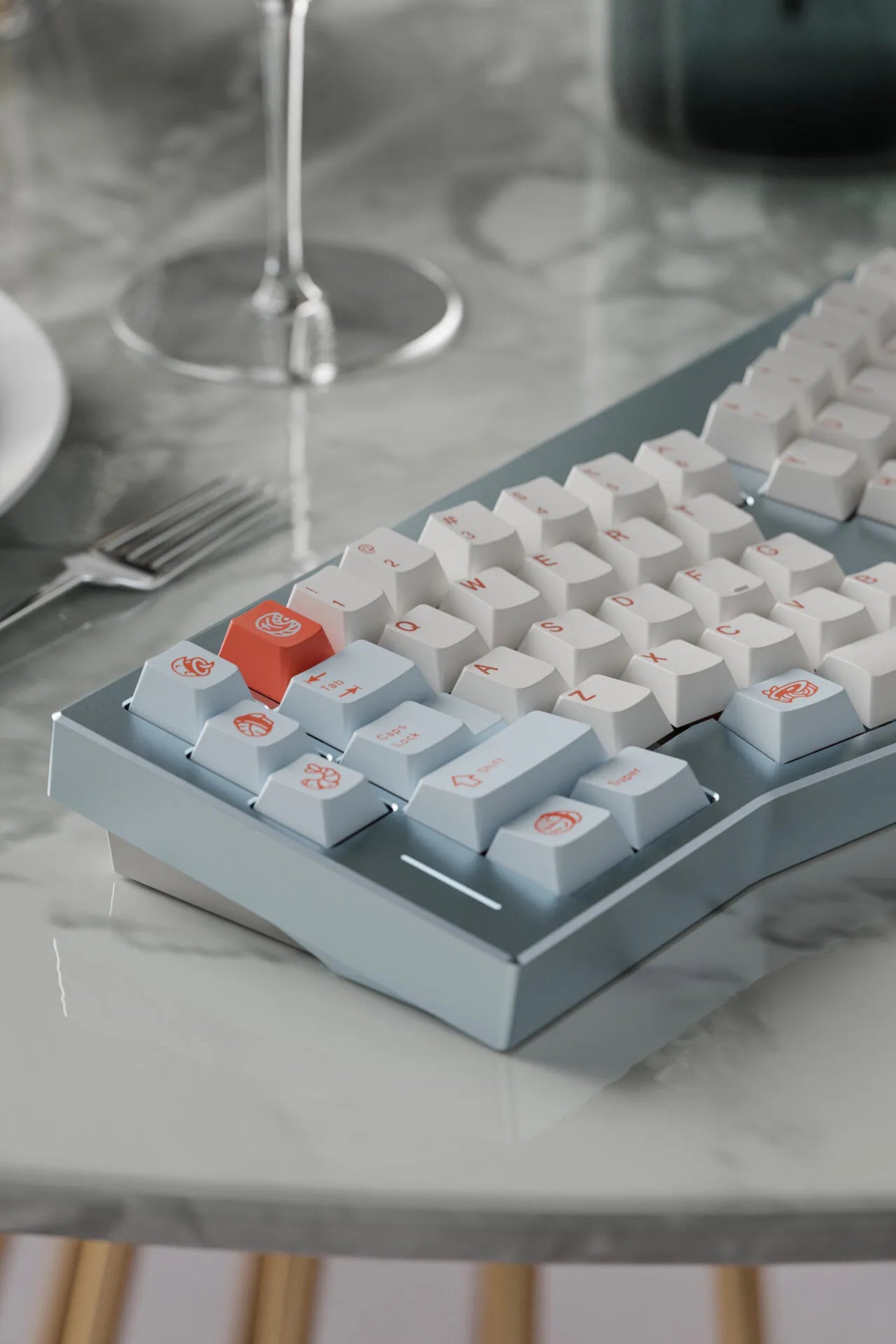 SWG Salmon - Cherry Profile ABS Double-Shot Keycap Set - MonacoKeys