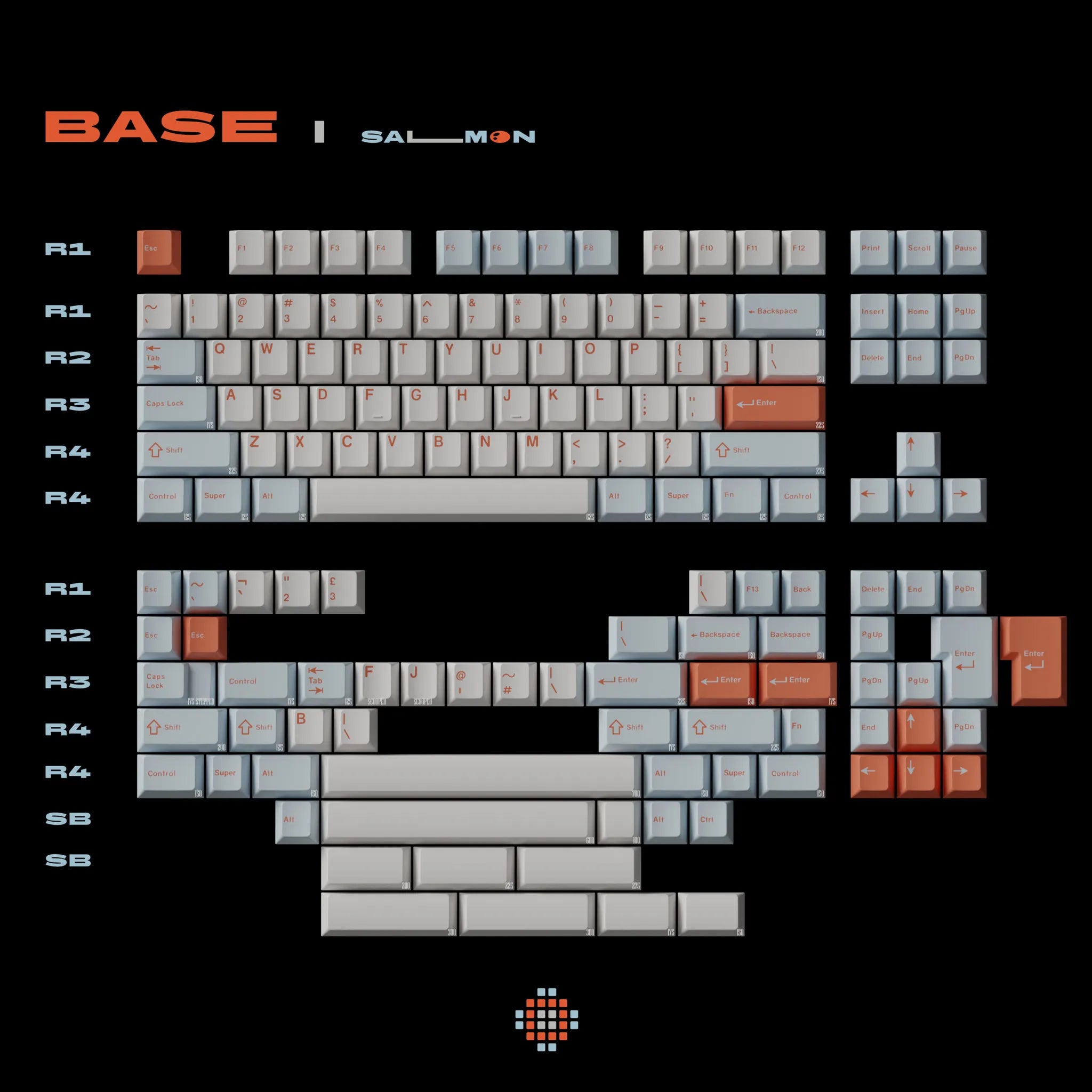 SWG Salmon - Cherry Profile ABS Double-Shot Keycap Set - MonacoKeys