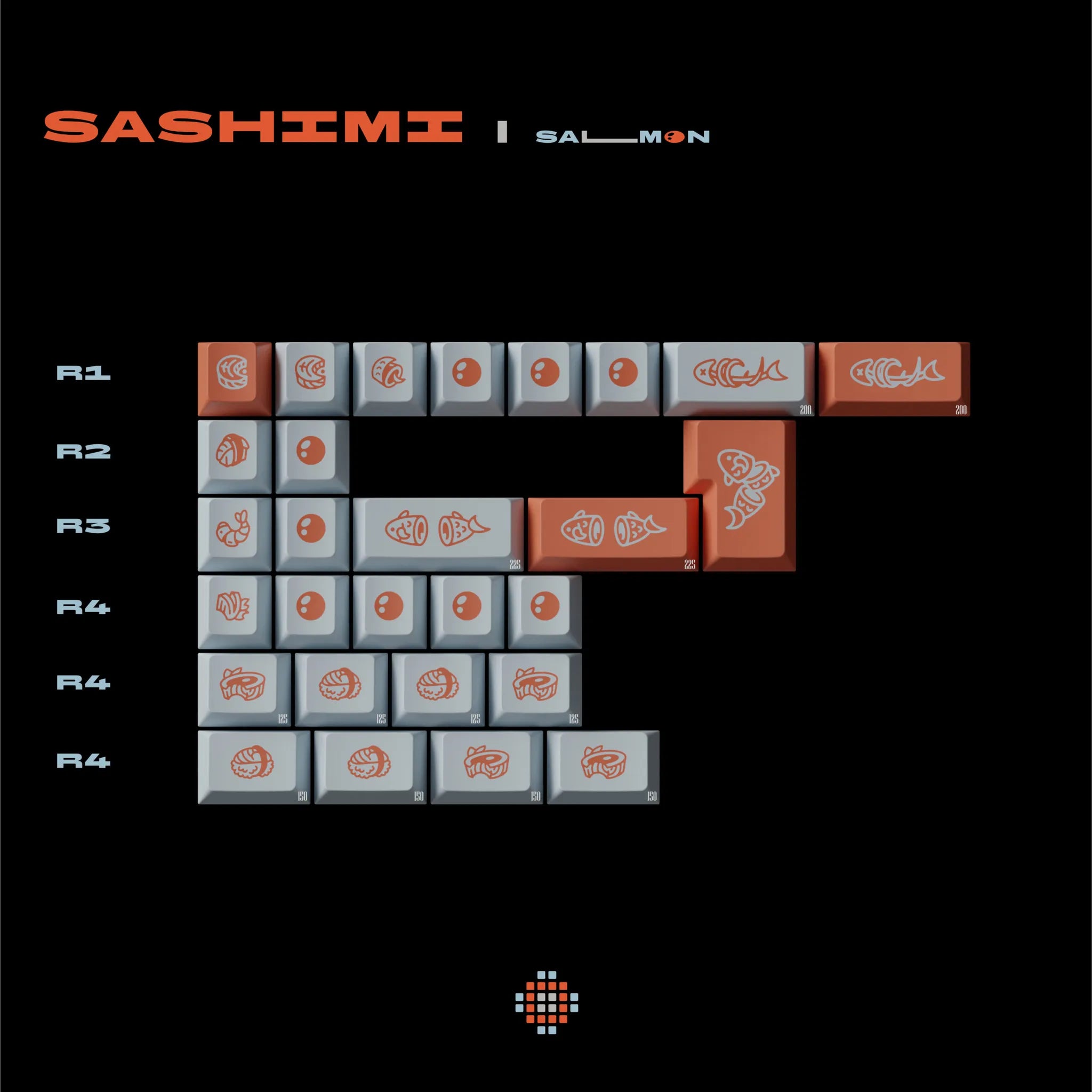 SWG Salmon - Cherry Profile ABS Double-Shot Keycap Set - MonacoKeys