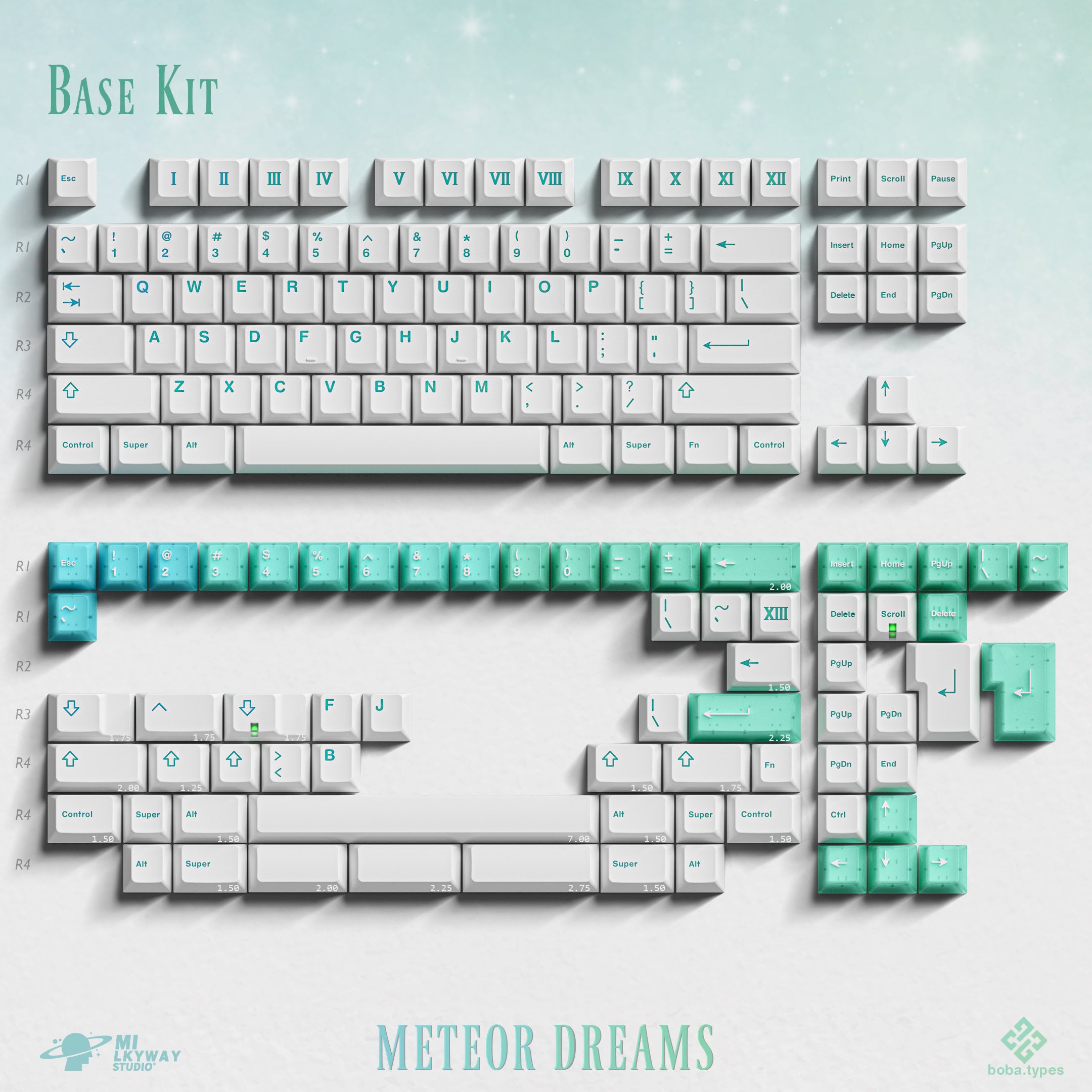 MW Meteor Dreams - ABS Double-Shot Keycap Set - MonacoKeys