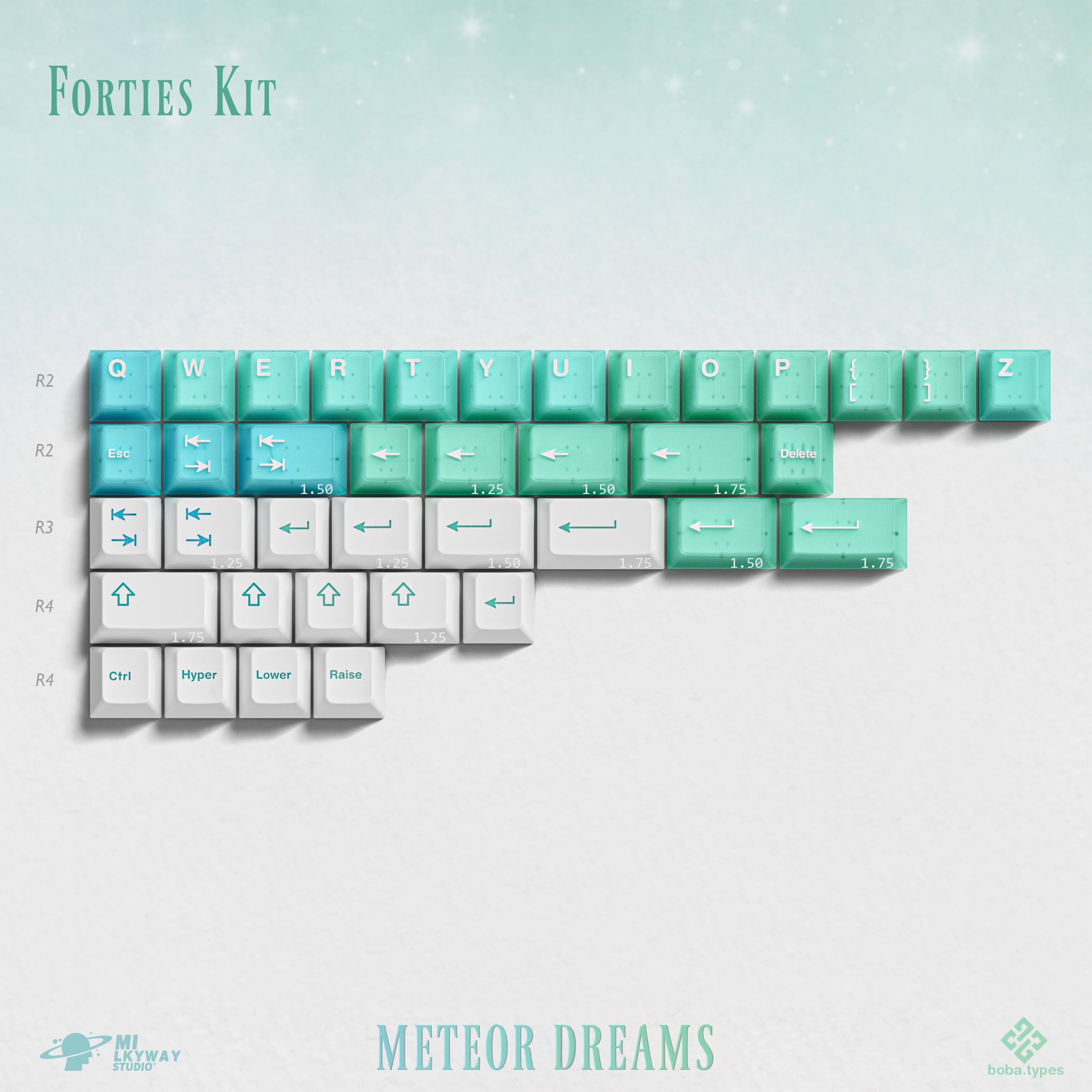 MW Meteor Dreams - ABS Double-Shot Keycap Set - MonacoKeys