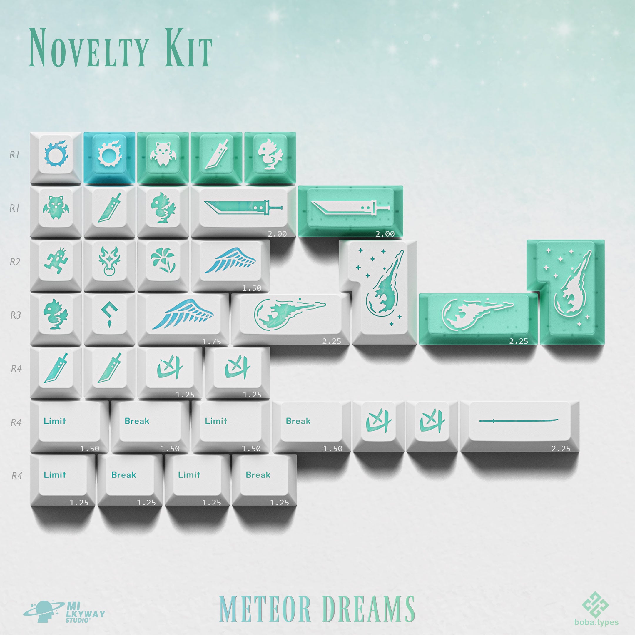 MW Meteor Dreams - ABS Double-Shot Keycap Set - MonacoKeys